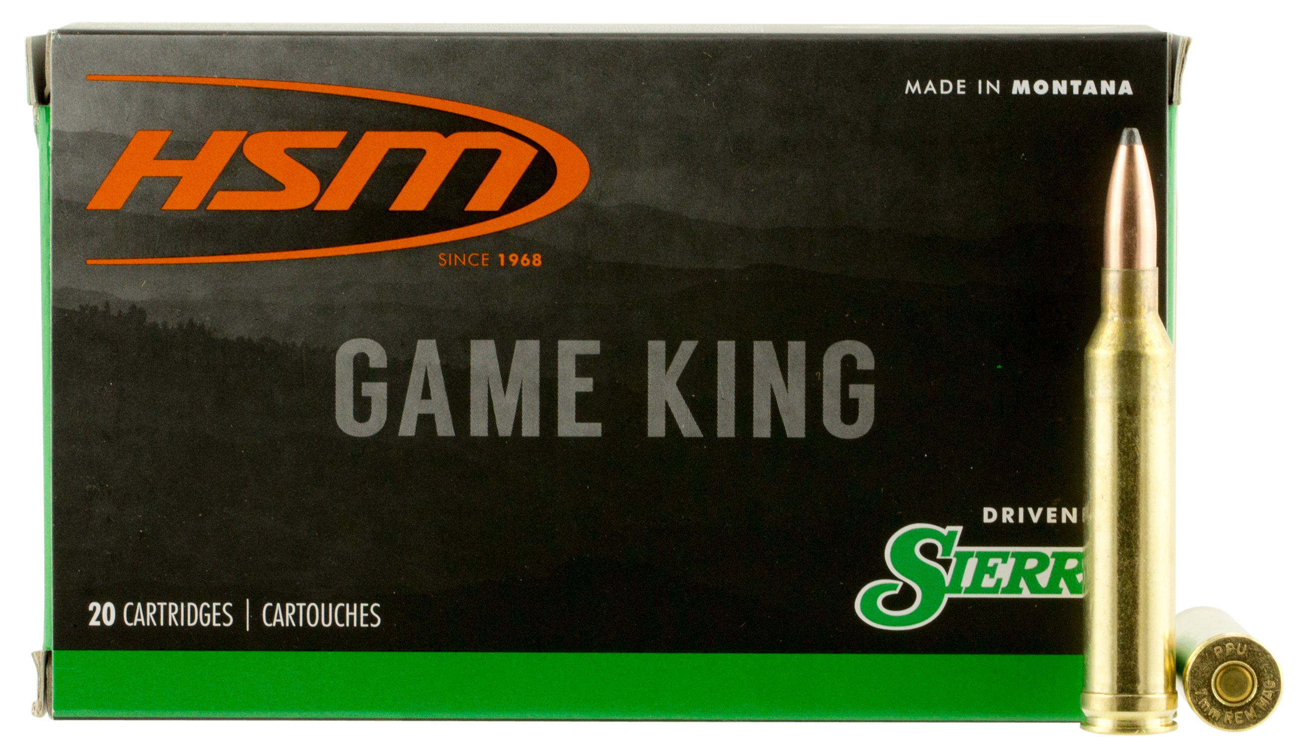 HSM 7STW8N Game King Hunting 7mm STW 160 gr Sierra GameKing Spitzer Boat-Tail (SGSBT) 20 Per Box/ 20 Cs