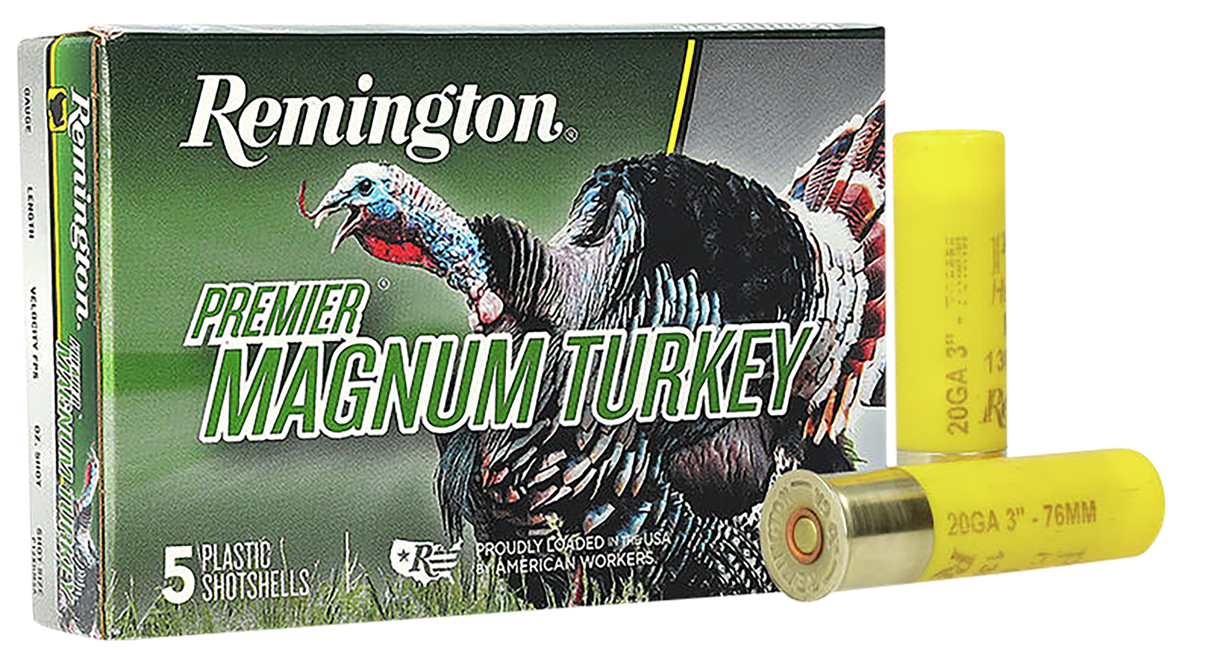 Remington Ammunition 26859 Premier Magnum Turkey 20 Gauge 3" 1 1/4 oz 6 Shot 5 Per Box/ 20 Cs