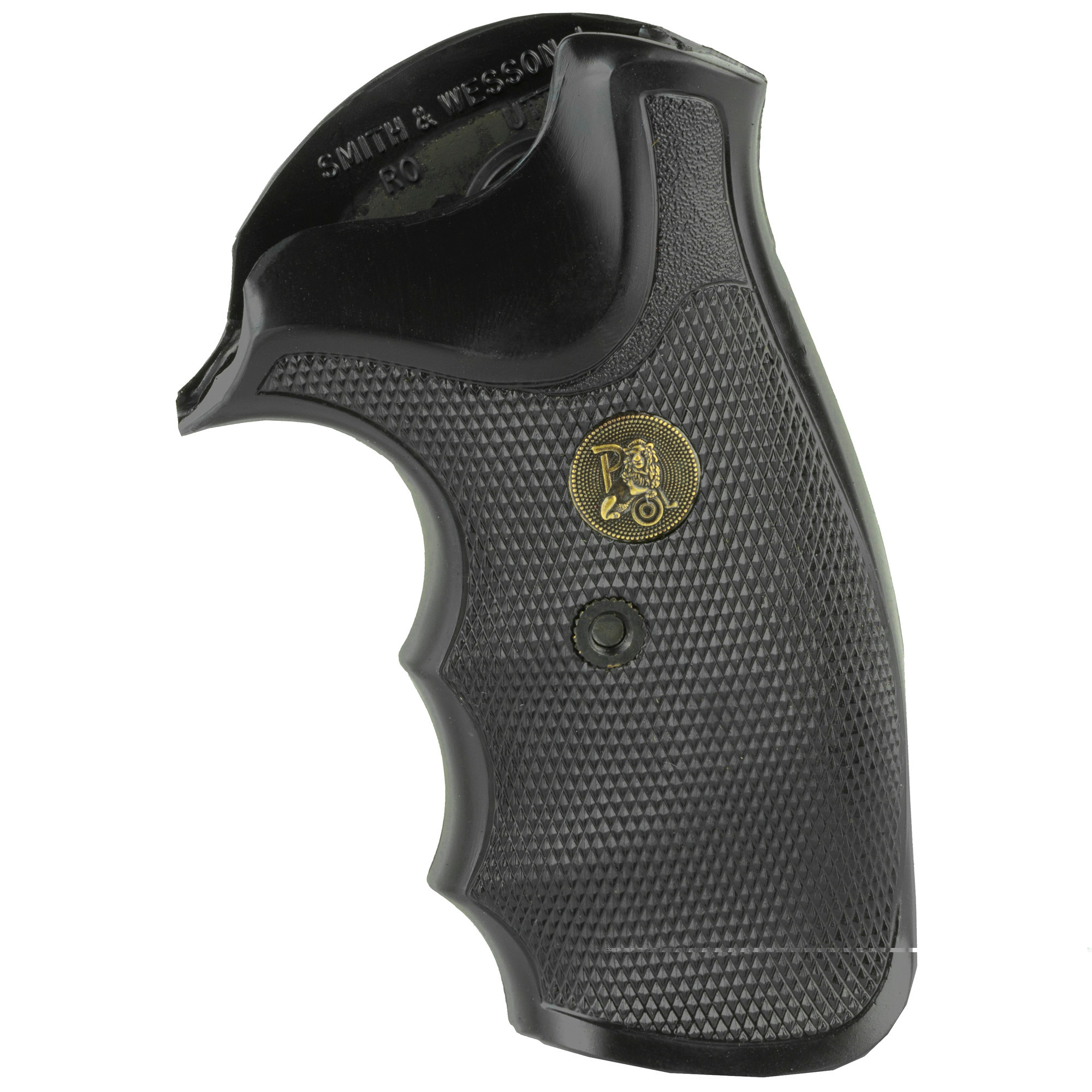 Pachmayr Gripper Grips with Finger Grooves S&W J-Frame Round Butt Rubber Black