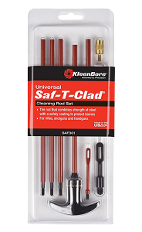 KleenBore SAF301 SAF-T-CLAD Universal Classic Cleaning Kit 22-45 Cal Handgun/Rifle/All Gauge Shotguns
