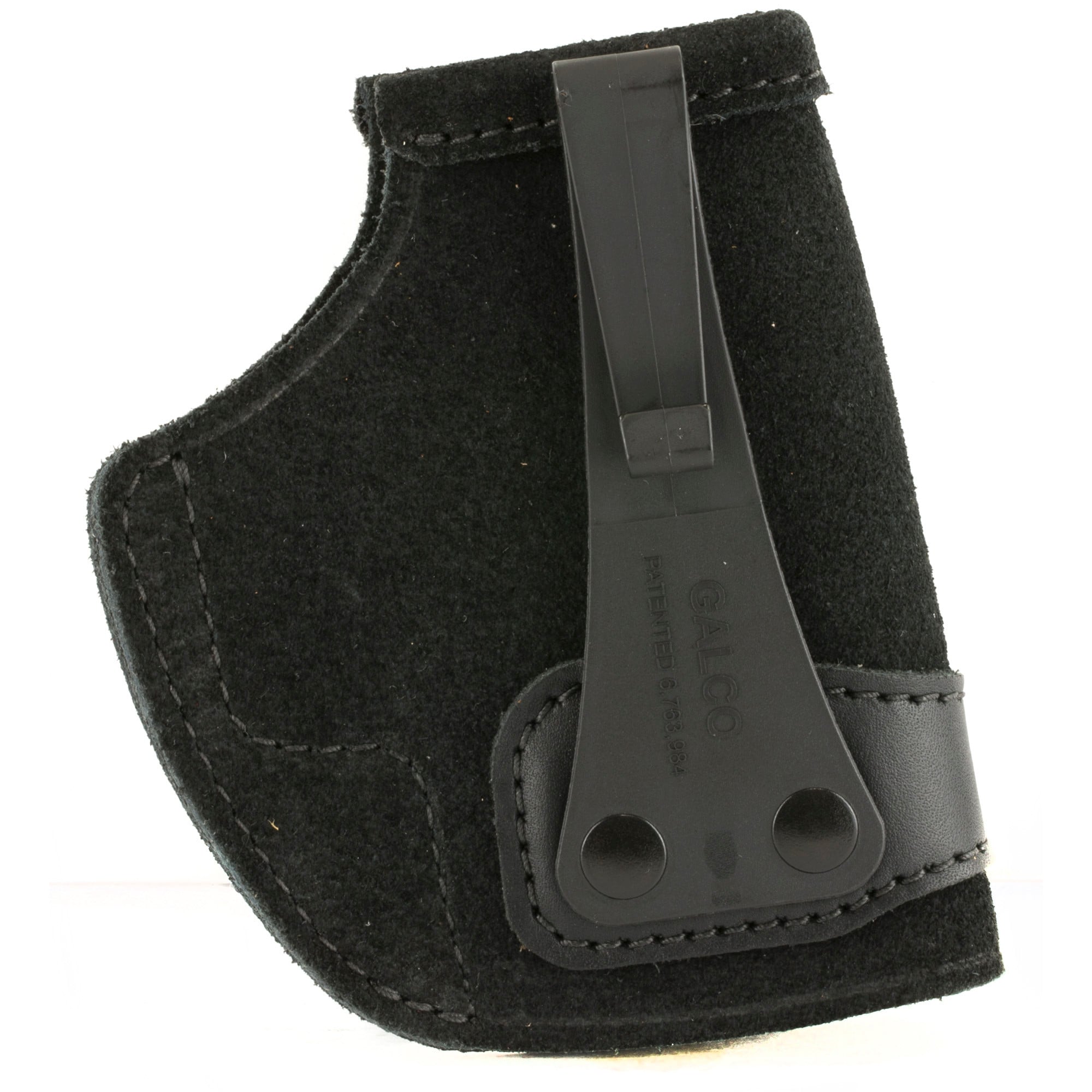 Galco TUC600B Tuck-N-Go 2.0 IWB Black Leather UniClip/Stealth Clip Fits Glock 42/Sig P365/P365 SAS Ambidextrous