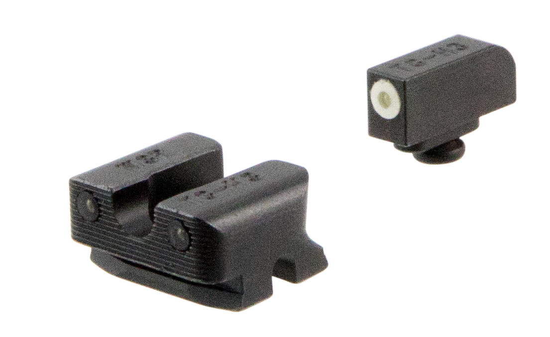 TruGlo TG231W3W Tritium ProBlack | Green Tritium White Outline Front Sight Green Tritium Rear Sight