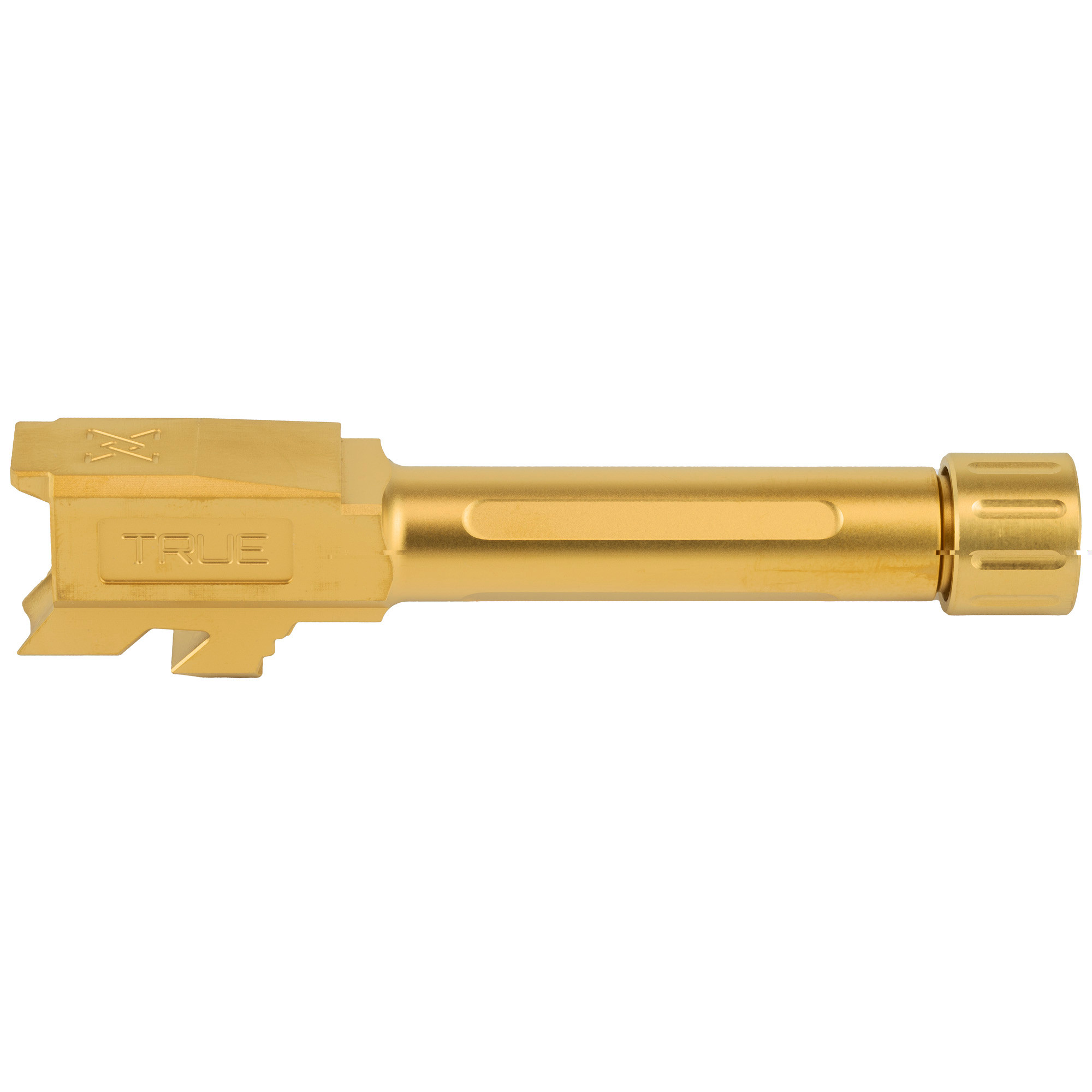 True Precision Threaded Barrel, 9MM, Gold, Fits Glock 43/43X, Titanium Nitride TP-G43B-XTG