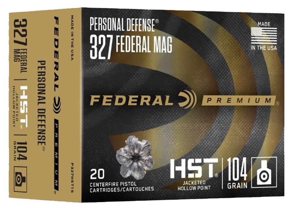 Federal Premium Personal Defense Ammunition 327 Federal Magnum 104 Grain HST Jacketed Hollow Point 20RD