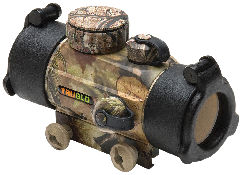 Truglo 1x30 Traditional Red Dot Sight AP Green, 5 MOA Dot (Red), Integrated Weaver-Style Rail
