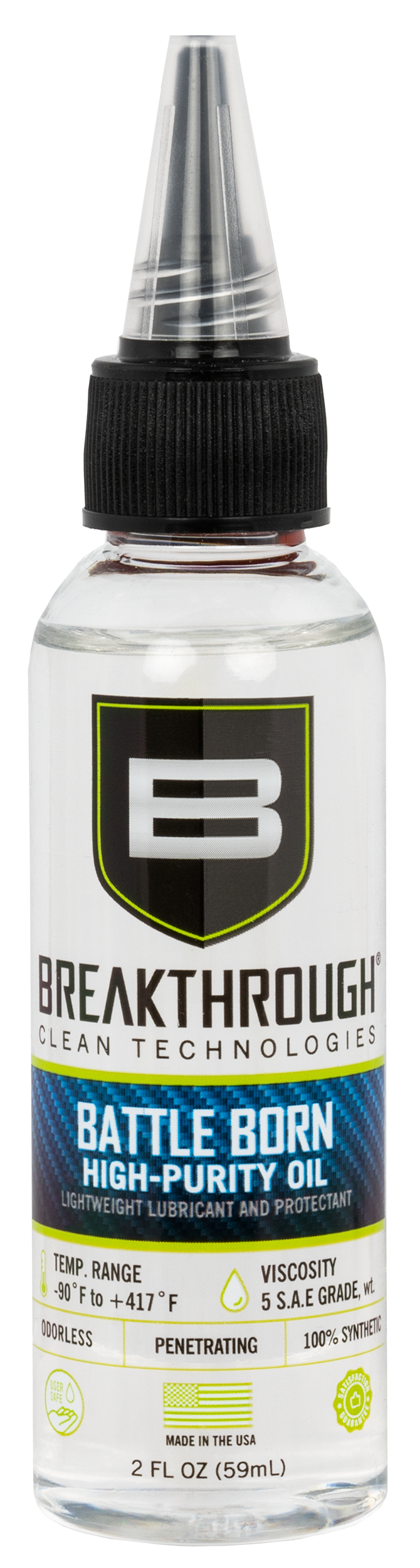 Breakthrough Clean BTO2OZ Battle Born High-Purity Oil 2 oz Squeeze Bottle