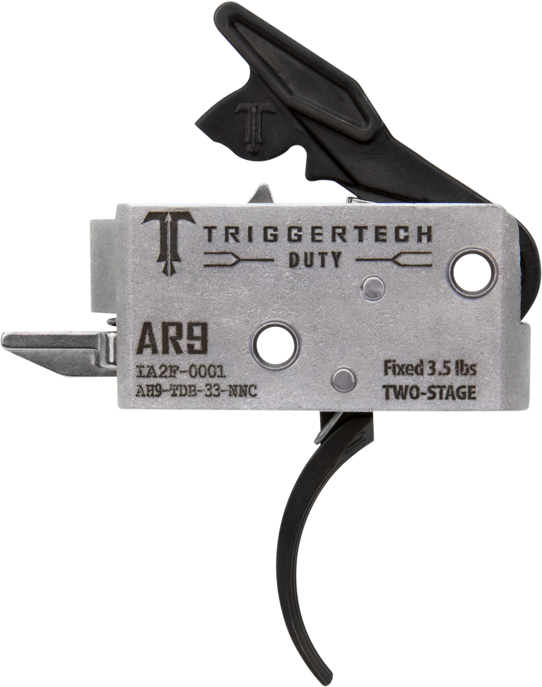 TriggerTech AH9TDB33NNC DutyCurved Trigger Two-Stage 3.50 lbs Draw Weight Fits AR-9