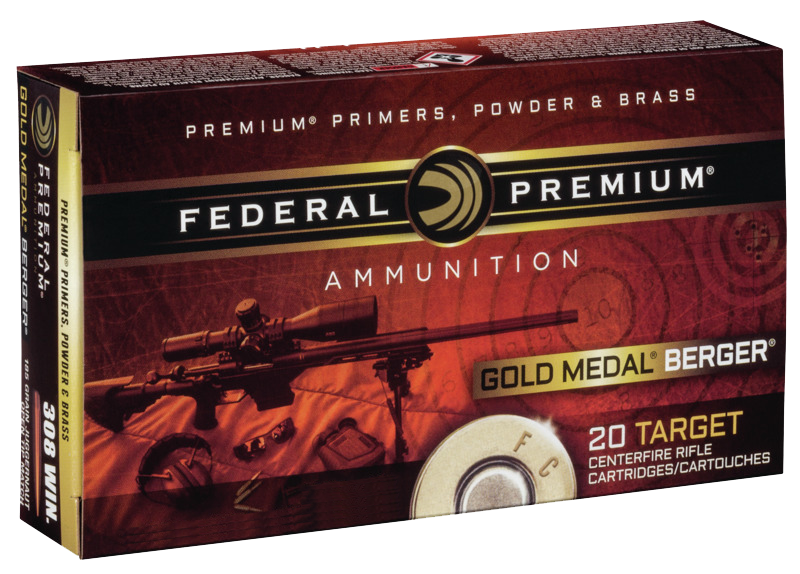 Federal Premium Gold Medal Berger Ammunition 6.5 Creedmoor 130 Grain Berger Hybrid Open Tip Match