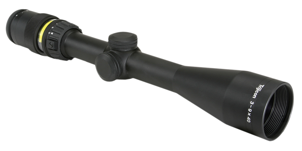 Trijicon 3-9x40 AccuPoint Rifle Scope Matte, Amber Triangle Post