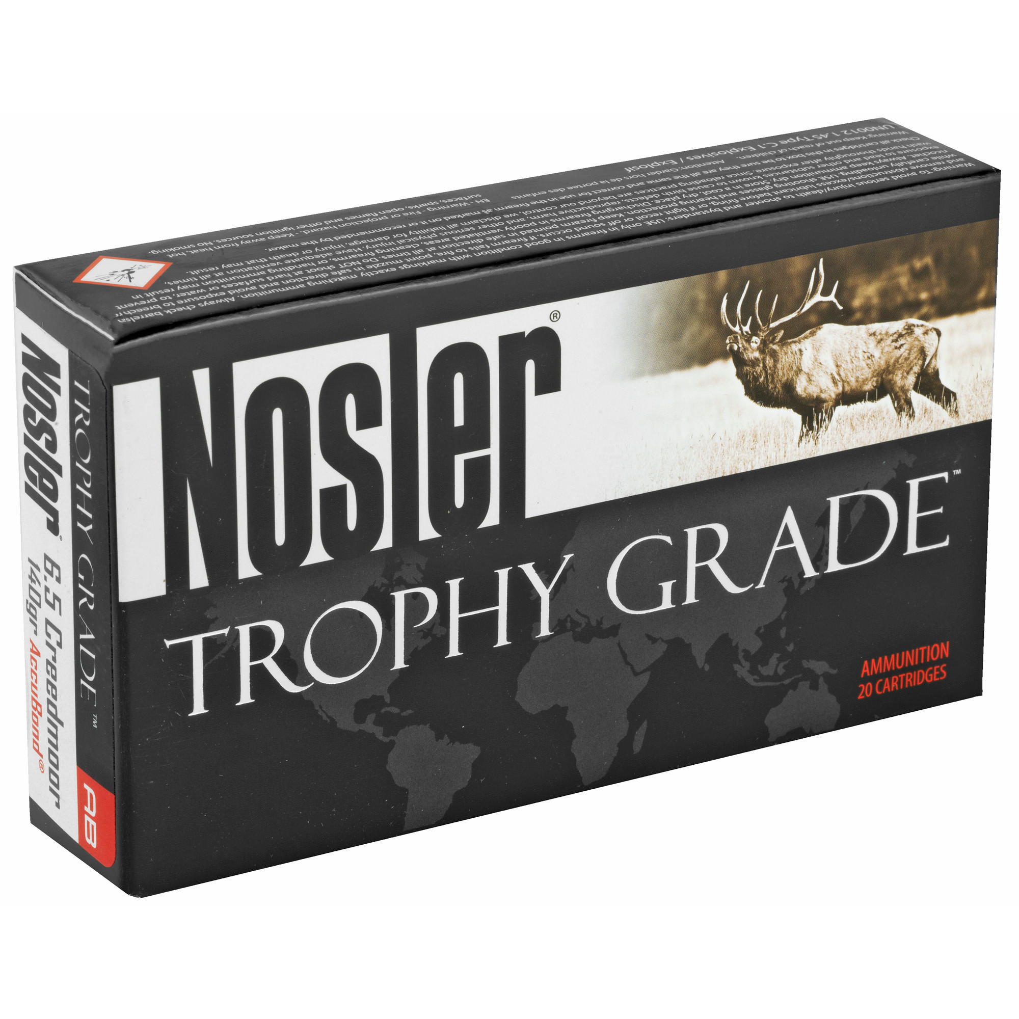 Nosler Trophy Grade Ammunition 6.5 Creedmoor 140 Grain AccuBond 20RD