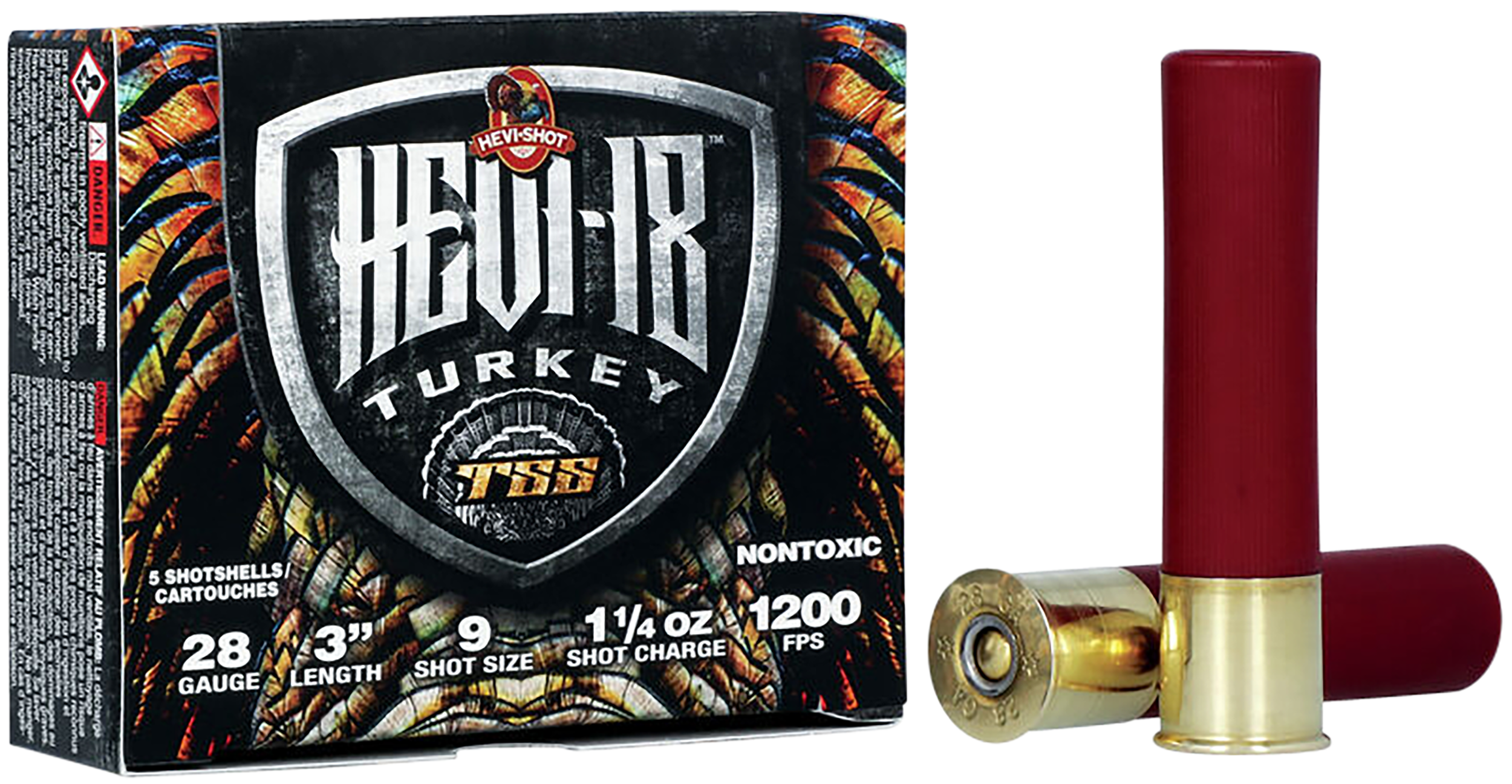 HEVI-Shot HS7289 TSS Turkey 28 Gauge 3" 1 1/4 oz Tungsten 9 Shot 5 Per Box/ 10 Cs
