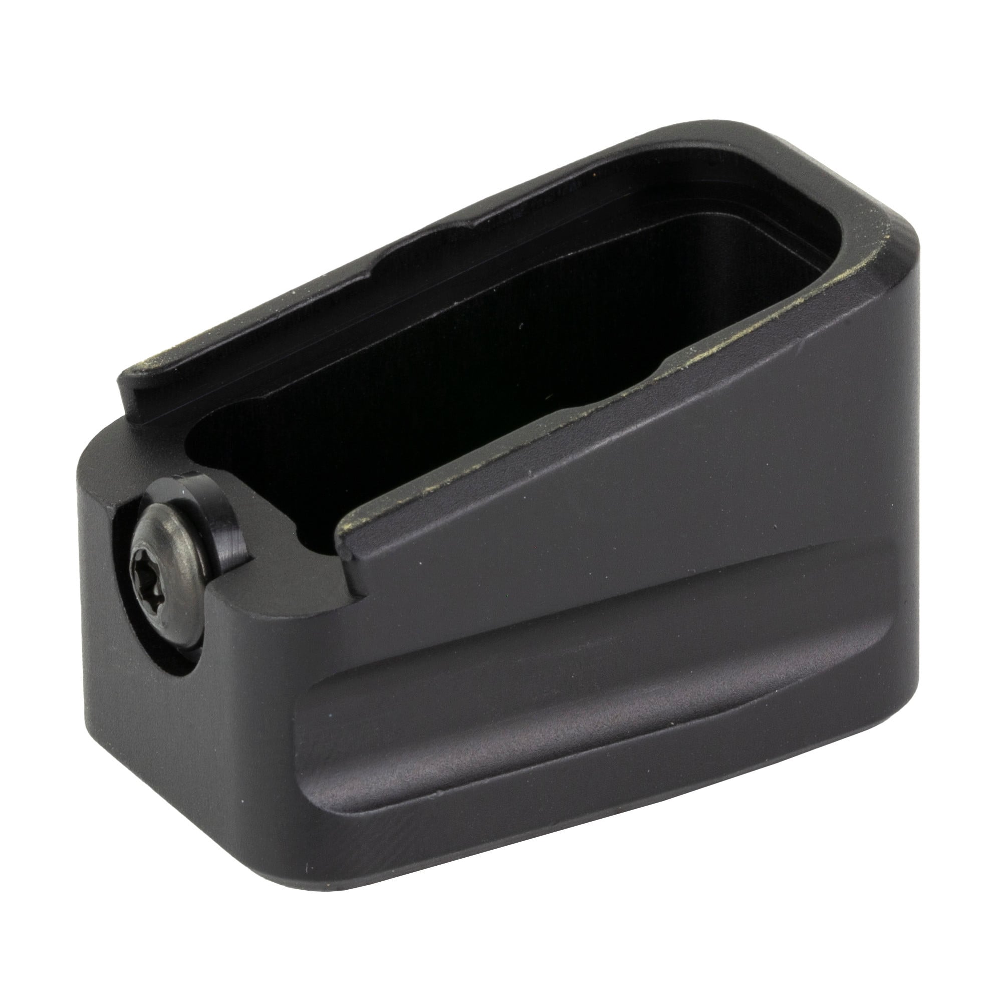 Warne MEG432BLK Magazine Extensionmade of 6061-T6 Aluminum with Hardcoat Anodized Black Finish for Glock 43 Magazines (Adds 2rds)