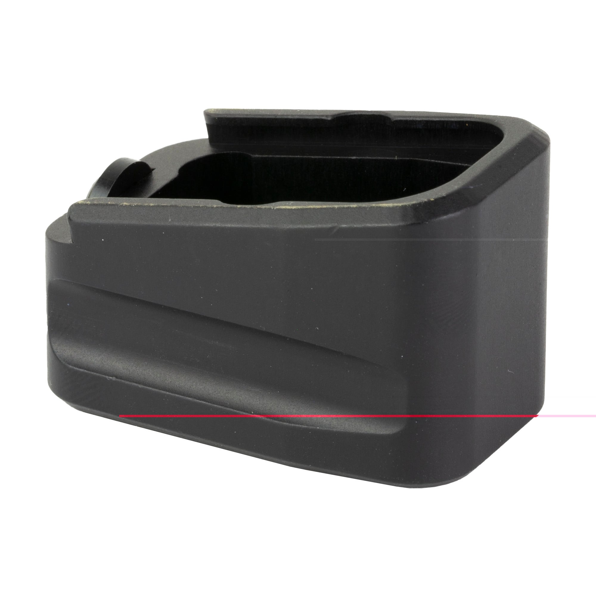 Warne MEG432BLK Magazine Extensionmade of 6061-T6 Aluminum with Hardcoat Anodized Black Finish for Glock 43 Magazines (Adds 2rds)
