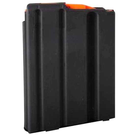 DuraMag 5X23041188CPD SS Replacement Magazine Black with Orange Follower Detachable 5rd 223 Rem, 300 Blackout, 5.56x45mm NATO for AR-15