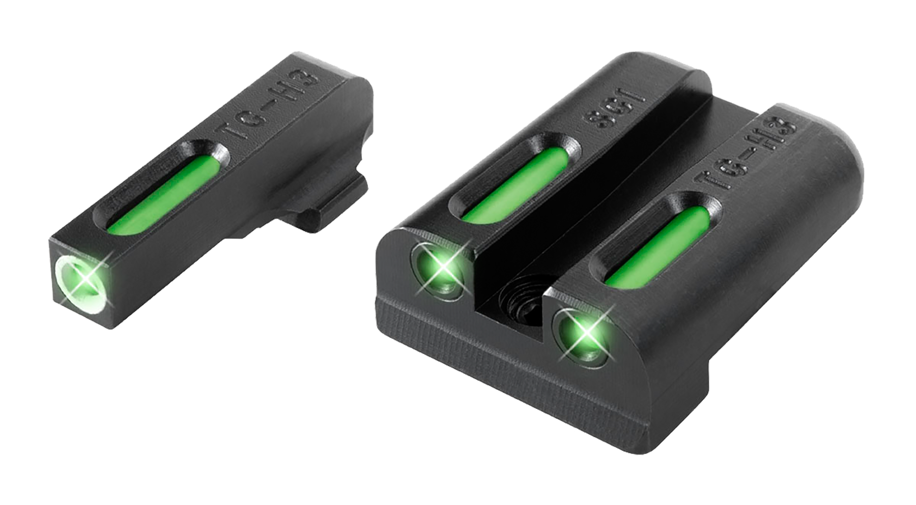 TruGlo TG13SG1A TFXBlack | Green Tritium & Fiber Optic White Outline Front Sight Green Tritium & Fiber Optic Rear Sight