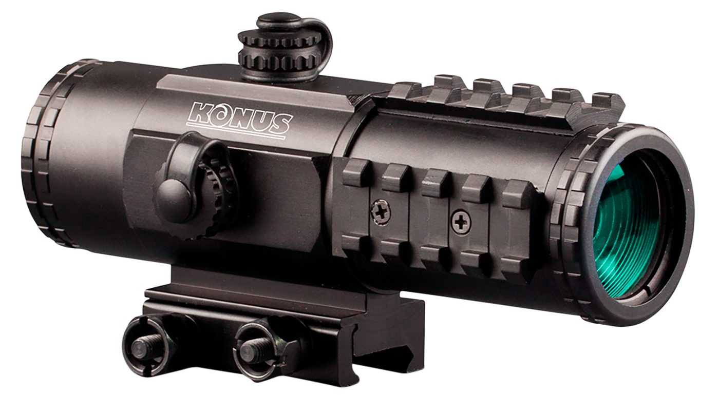 Konus 3x30 Sight Pro PTS2 Sight Matte, 2.8 MOA Dot (Red / Blue)
