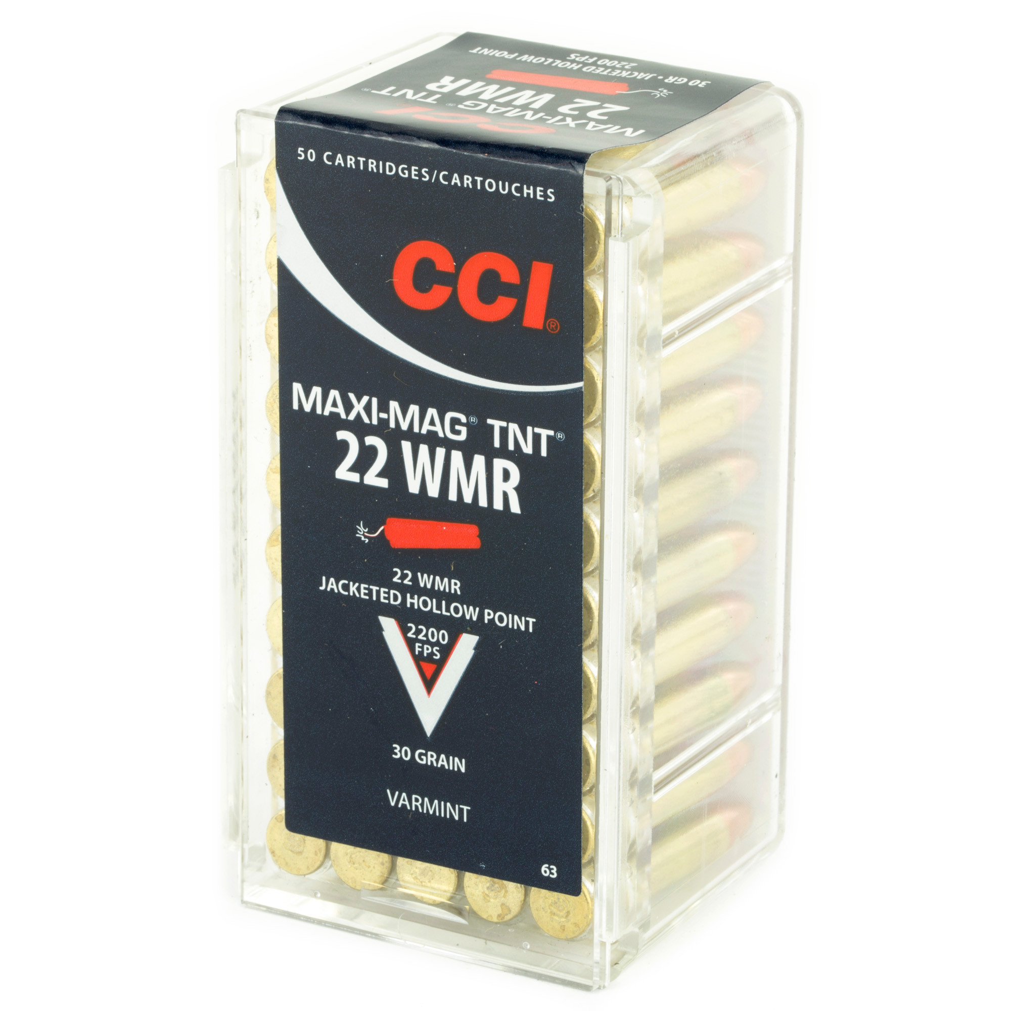 CCI Maxi-Mag Ammunition 22 Winchester Magnum Rimfire (WMR) 30 Grain Speer TNT Jacketed Hollow Point