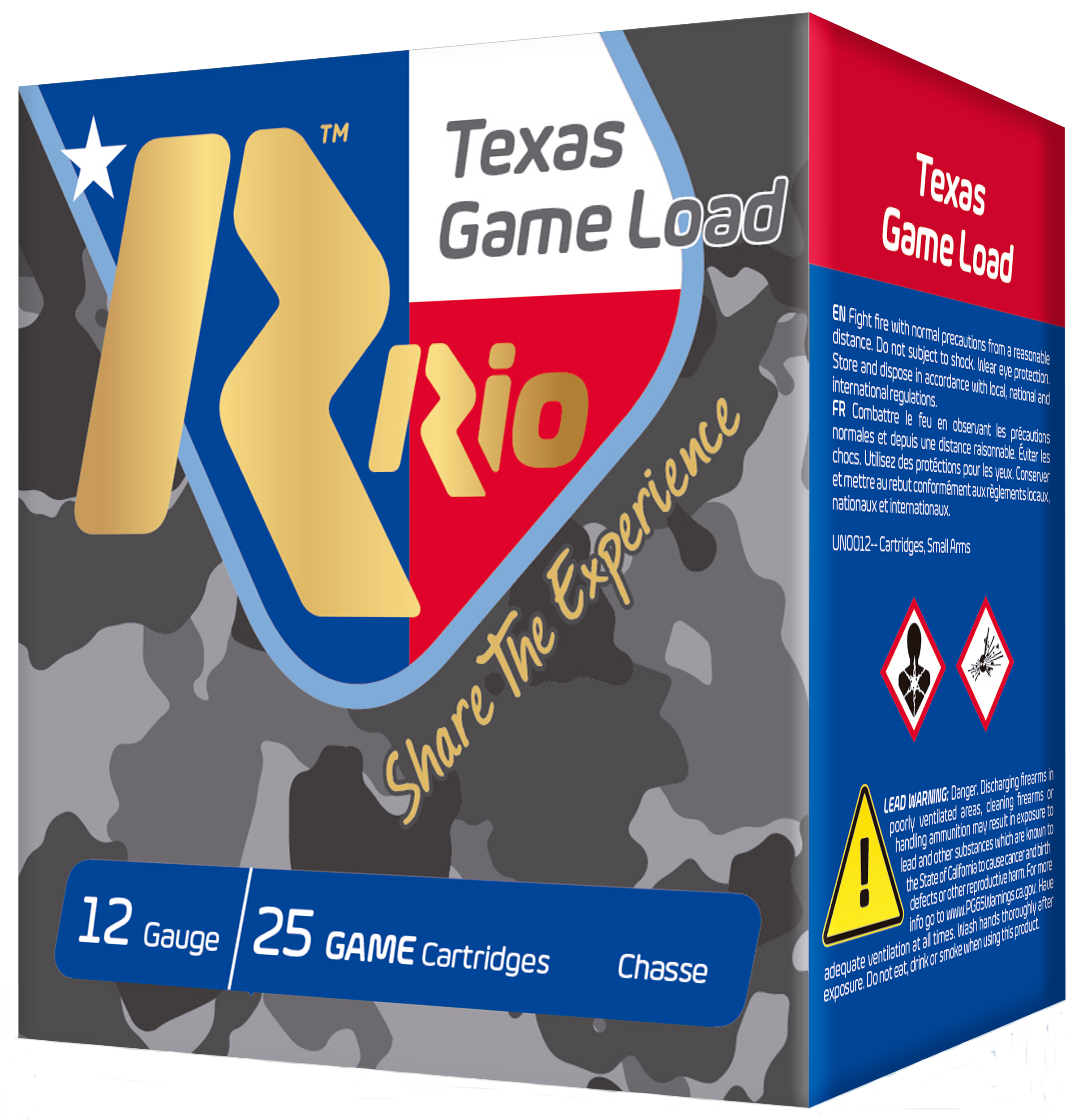 Rio Ammunition TG368TX Texas Game Load Standard Velocity 12 ga 2.75" 1 1/4 oz 8 Shot 25 Per Box/ 10 Cs