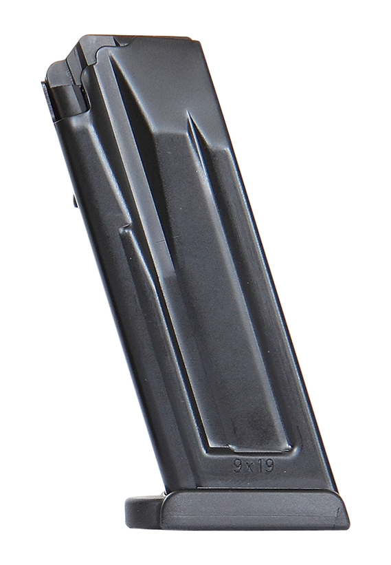 HK 50256714 VP9SK/P30SK12rd Flush 9mm Luger Fits HK VP9SK Fits HK P30SK Black Steel