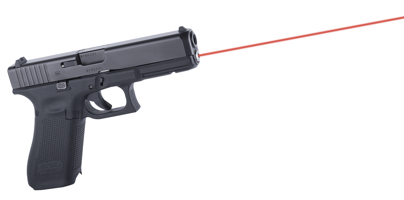 LaserMax LMSG517 Guide Rod Laser 5mW Red Laser with 635nM Wavelength & Made of Aluminum forGlock 17, 17 MOS, 34 MOS Gen5