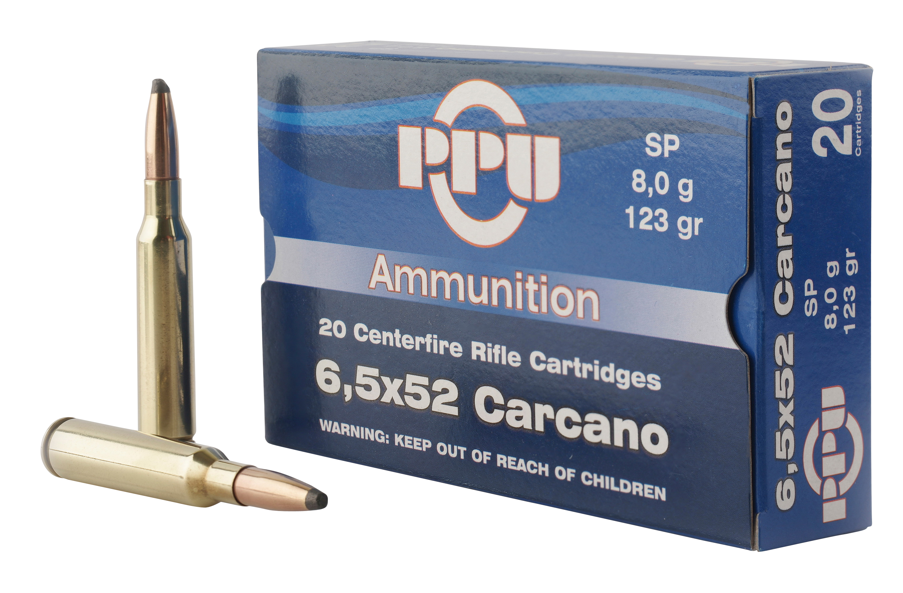 Prvi Partizan Ammunition 6.5x52mm Mannlicher-Carcano 123 Grain Soft Point 20RD