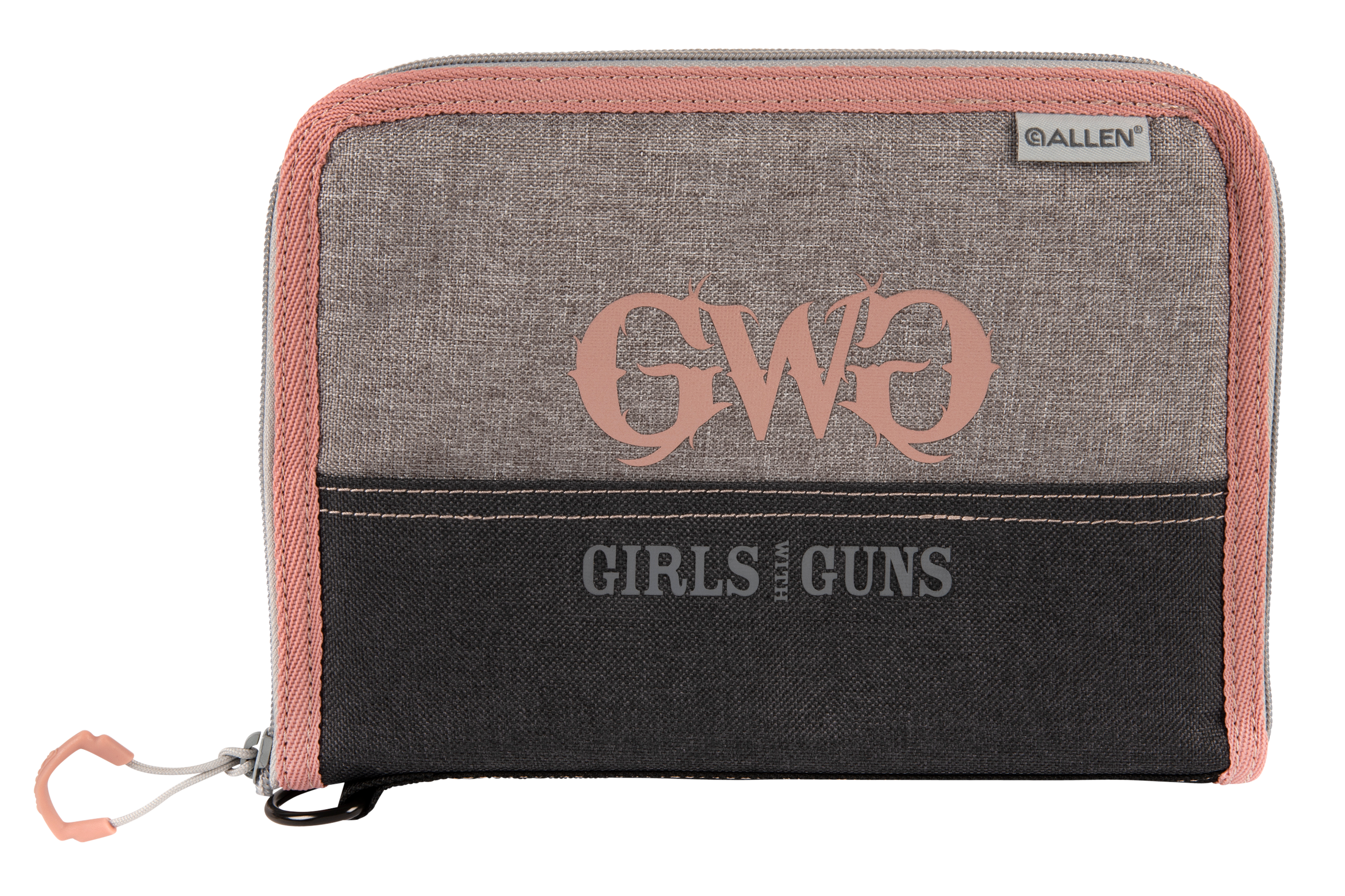 Girls With Guns 9072 Roses Are Goldmade of Polyester with Gray Finish & Rose Gold Accents, Lockable Zipper, Soft Lining & Dense Foam Padding 9.50" L x 6.75" W x 1" H Interior Dimensions