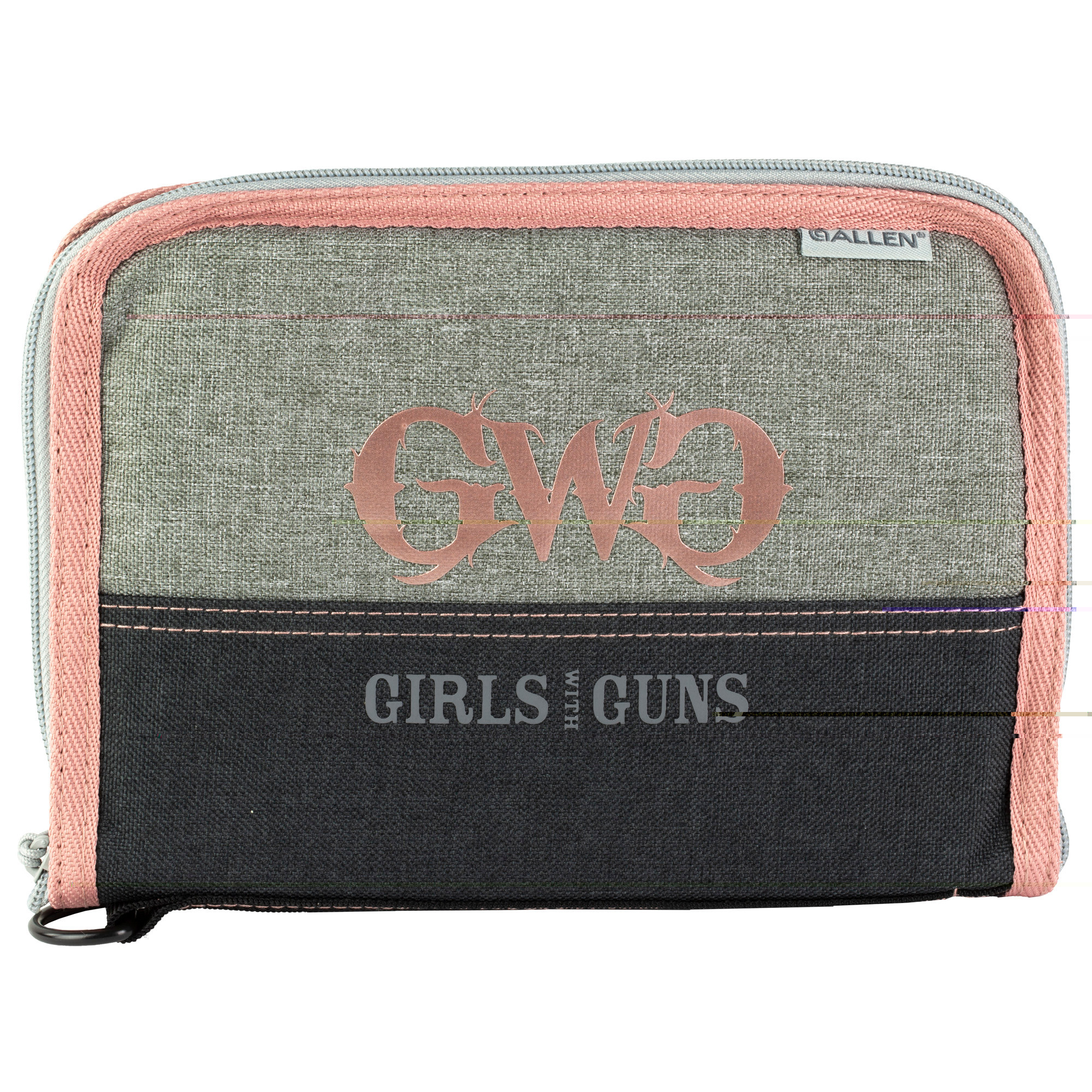 Girls With Guns 9072 Roses Are Goldmade of Polyester with Gray Finish & Rose Gold Accents, Lockable Zipper, Soft Lining & Dense Foam Padding 9.50" L x 6.75" W x 1" H Interior Dimensions