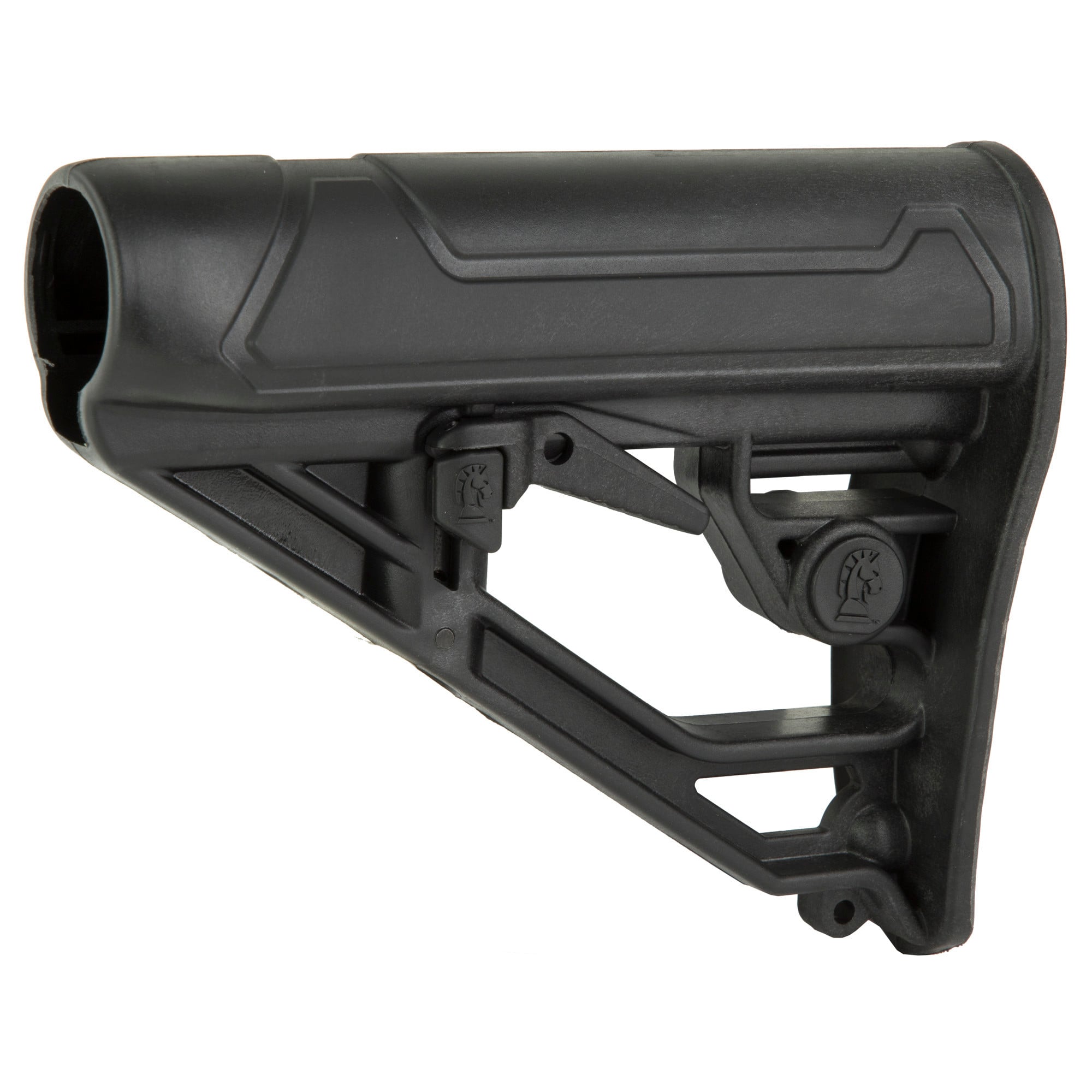 ADAPTIVE TACTICAL AT02013 EX Performance Lite Adj. Black Synthetic M4 Style, Swivel Stud, Fits AR-Platform (Mil-Spec Buffer Tubes)