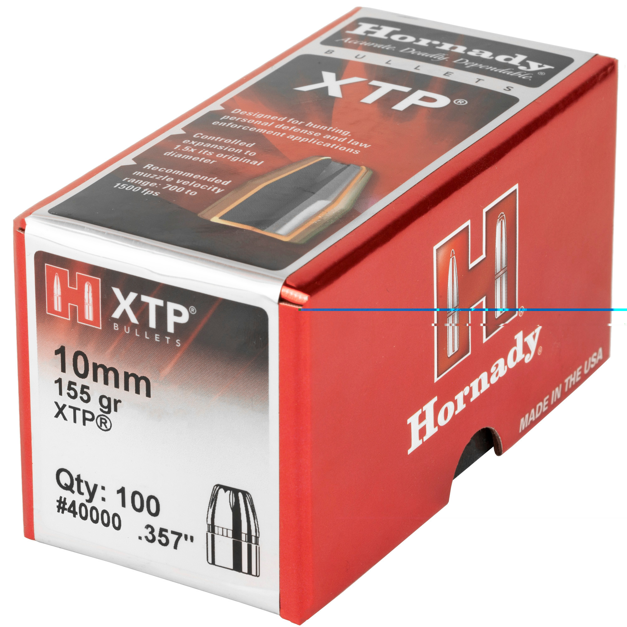 Hornady 40000 XTP Hunting 10mm Auto .400 155 gr Hollow Point XTP