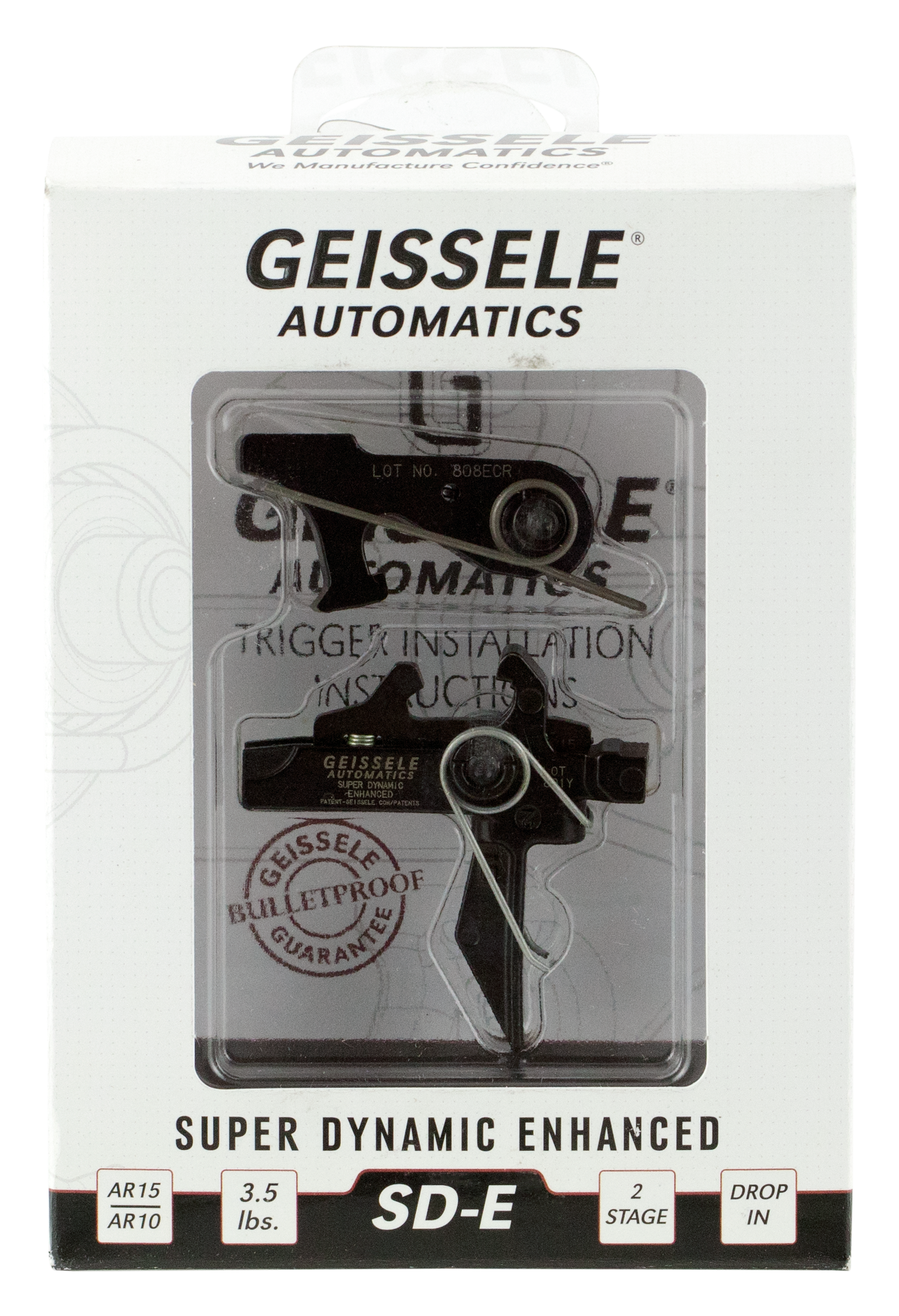 Geissele SD-E Super Dynamic Trigger Group Enhanced Version AR-15, LR-308 Two Stage Matte