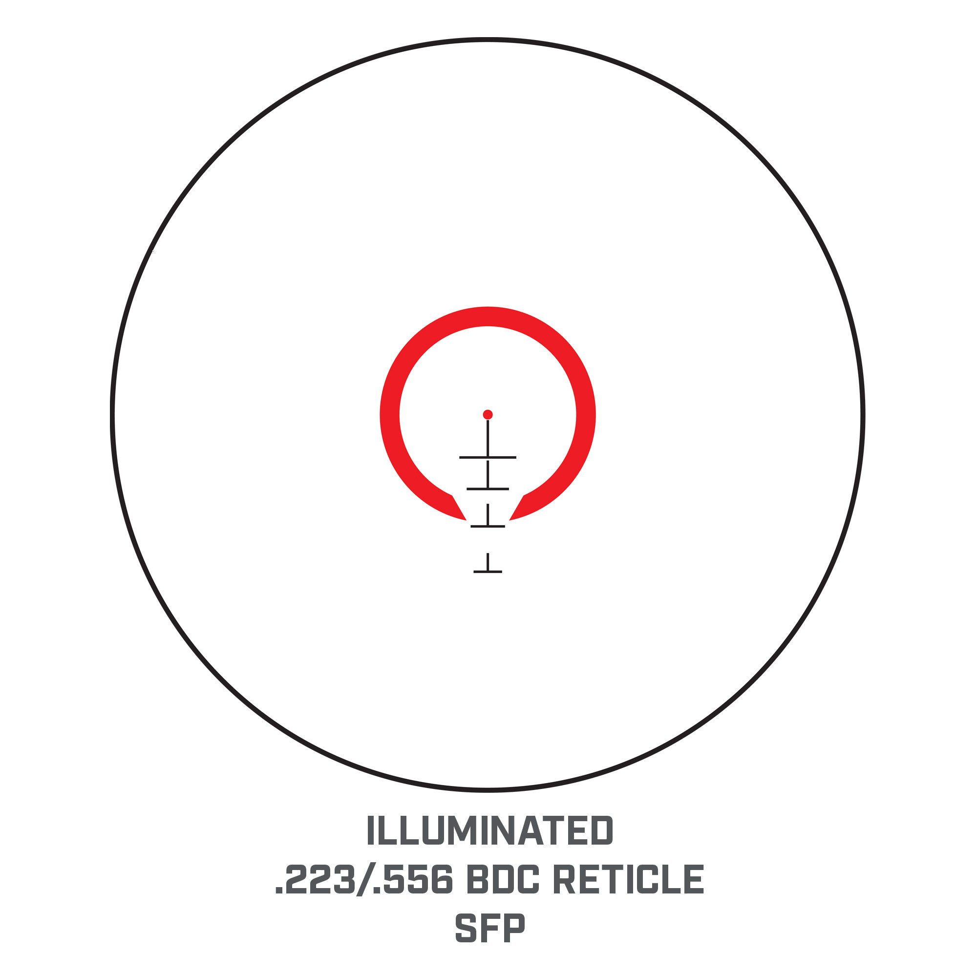 Bushnell 1-8x24 AR Optics 30mm Rifle Scope Black, Illuminated BTR-1