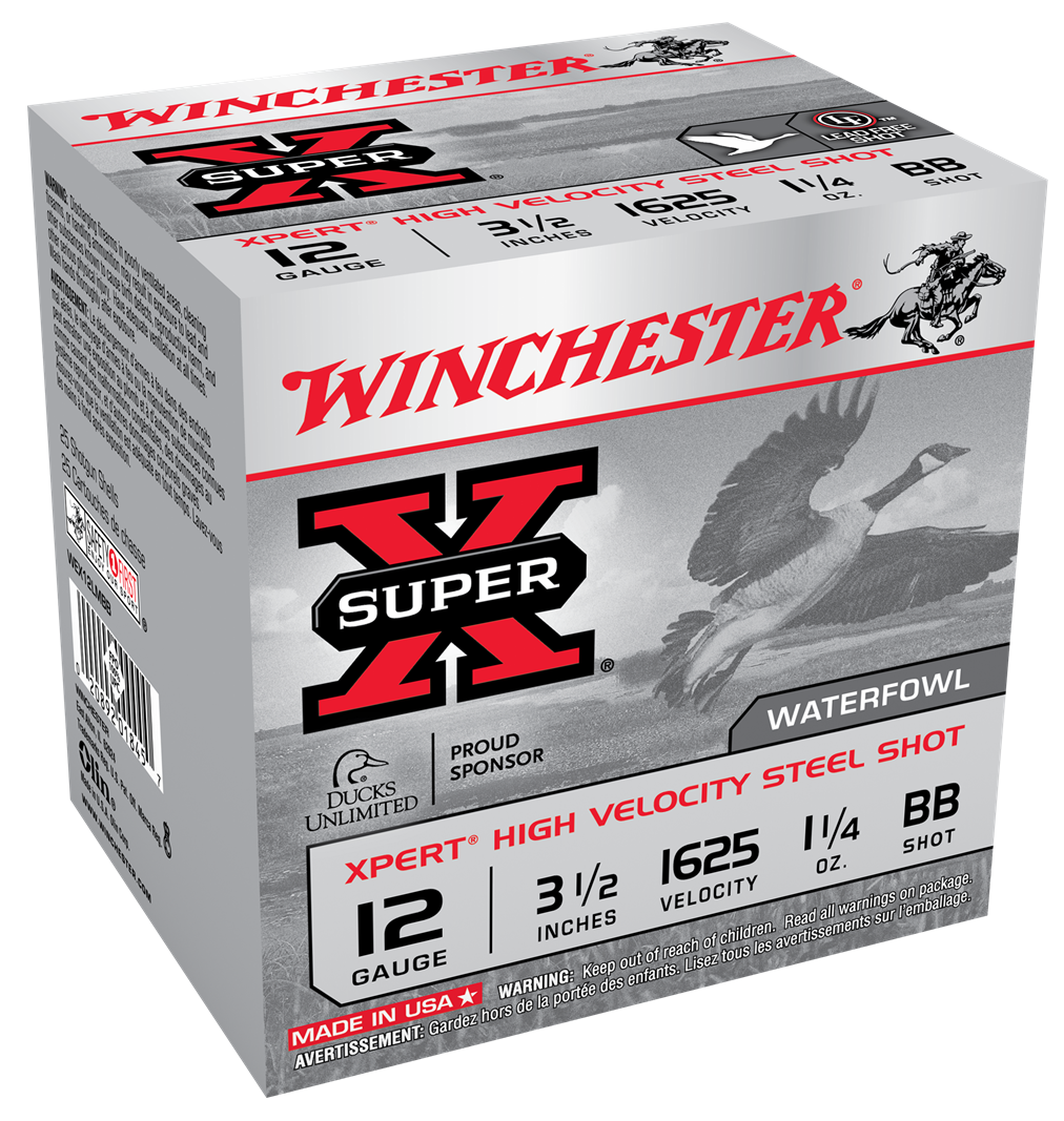 Winchester Xpert High Velocity Ammunition 12 Gauge 3-1/2" 1-1/4 oz BB Non-Toxic Steel Shot