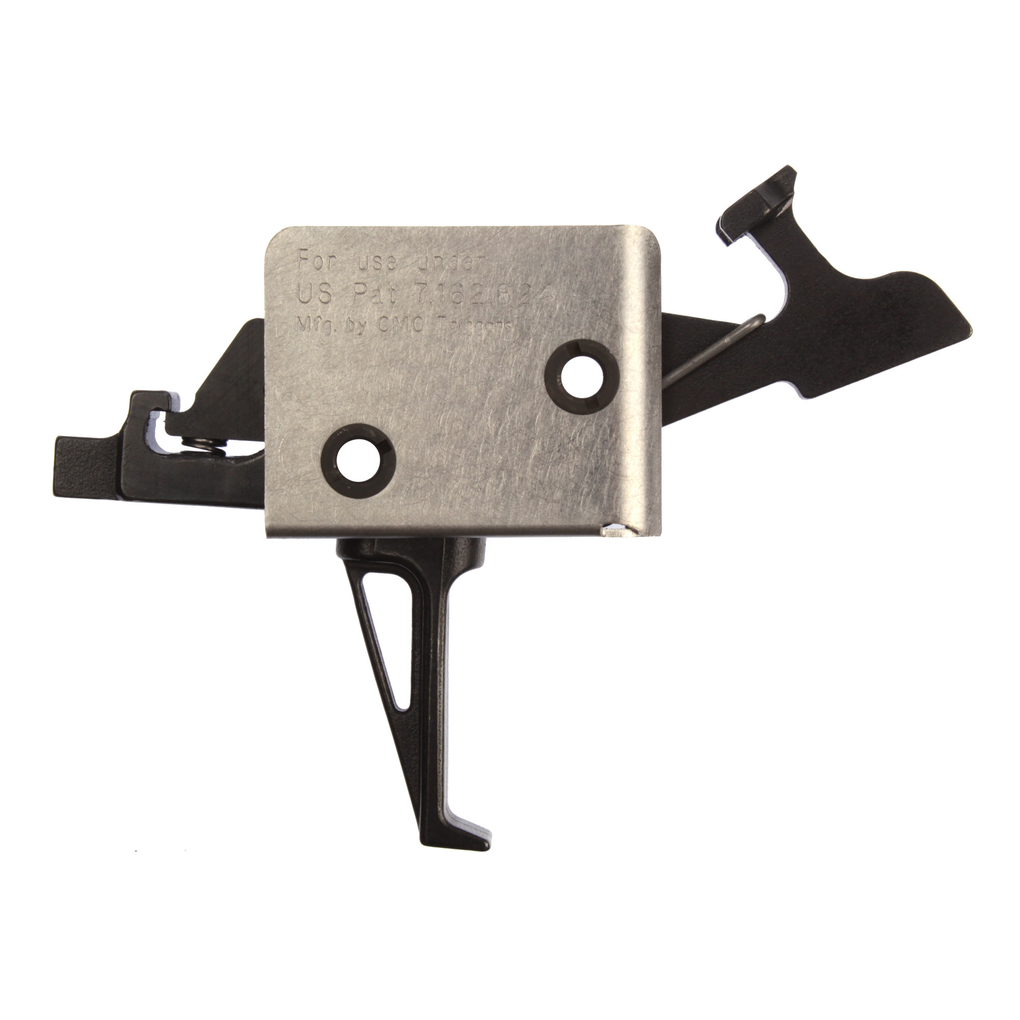 CMC Triggers 93504 Drop-InTwo-Stage Flat Trigger with 2-4 lbs Draw Weight & Black/Silver Finish for AR-15/AR-10