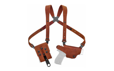 Galco CL2212 Classic Lite 2.0 Shoulder System Size Fits Chest Up To 56" Natural Leather Fits 1911 Fits Bersa Thunder Right Hand