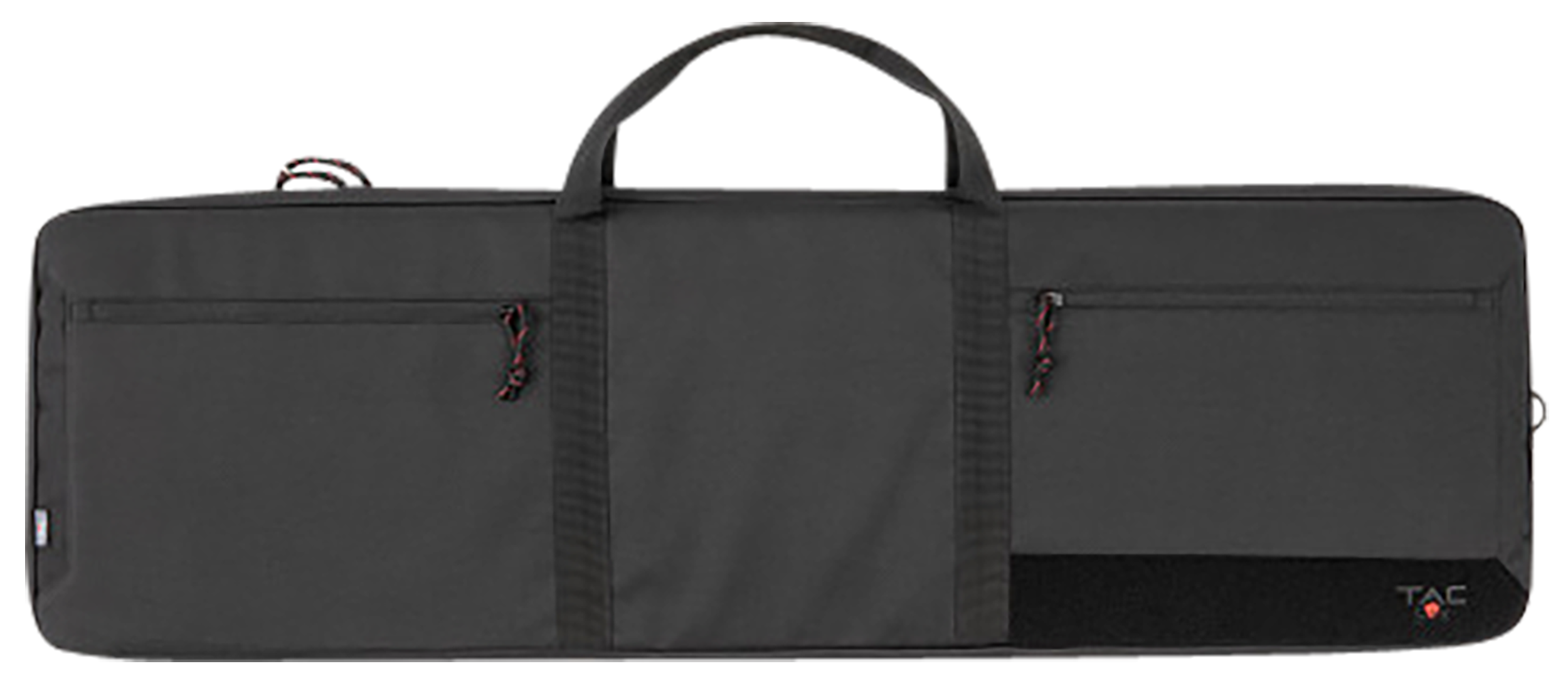 Tac Six 10818 Division Tactical Case made of Black 600D Polyester with Lockable Zippers, Workstation/Gun Mat, Storage Pockets & Carry Handle 46" L x 13" H x 2" W Interior Dimensions