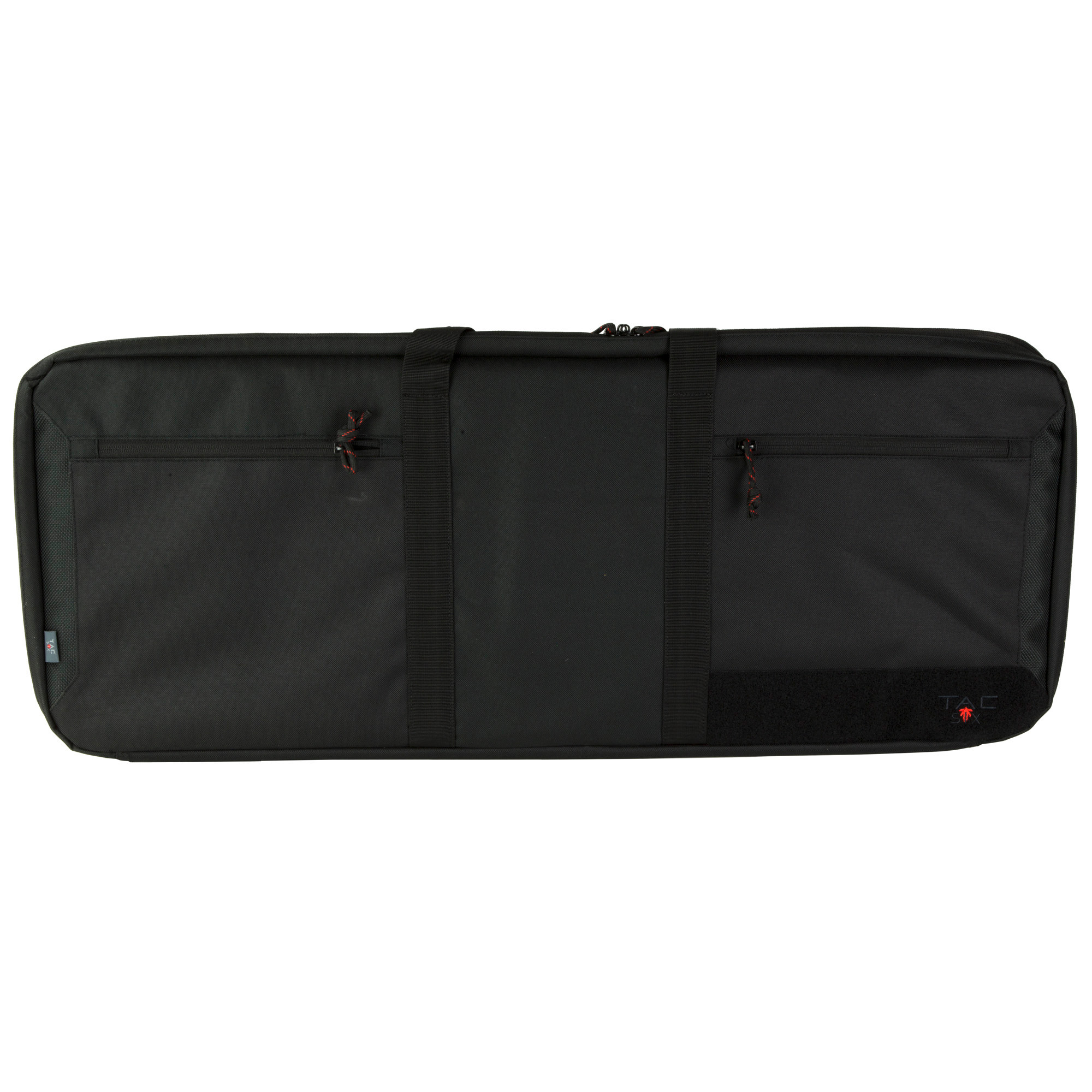Tac Six 10818 Division Tactical Case made of Black 600D Polyester with Lockable Zippers, Workstation/Gun Mat, Storage Pockets & Carry Handle 46" L x 13" H x 2" W Interior Dimensions