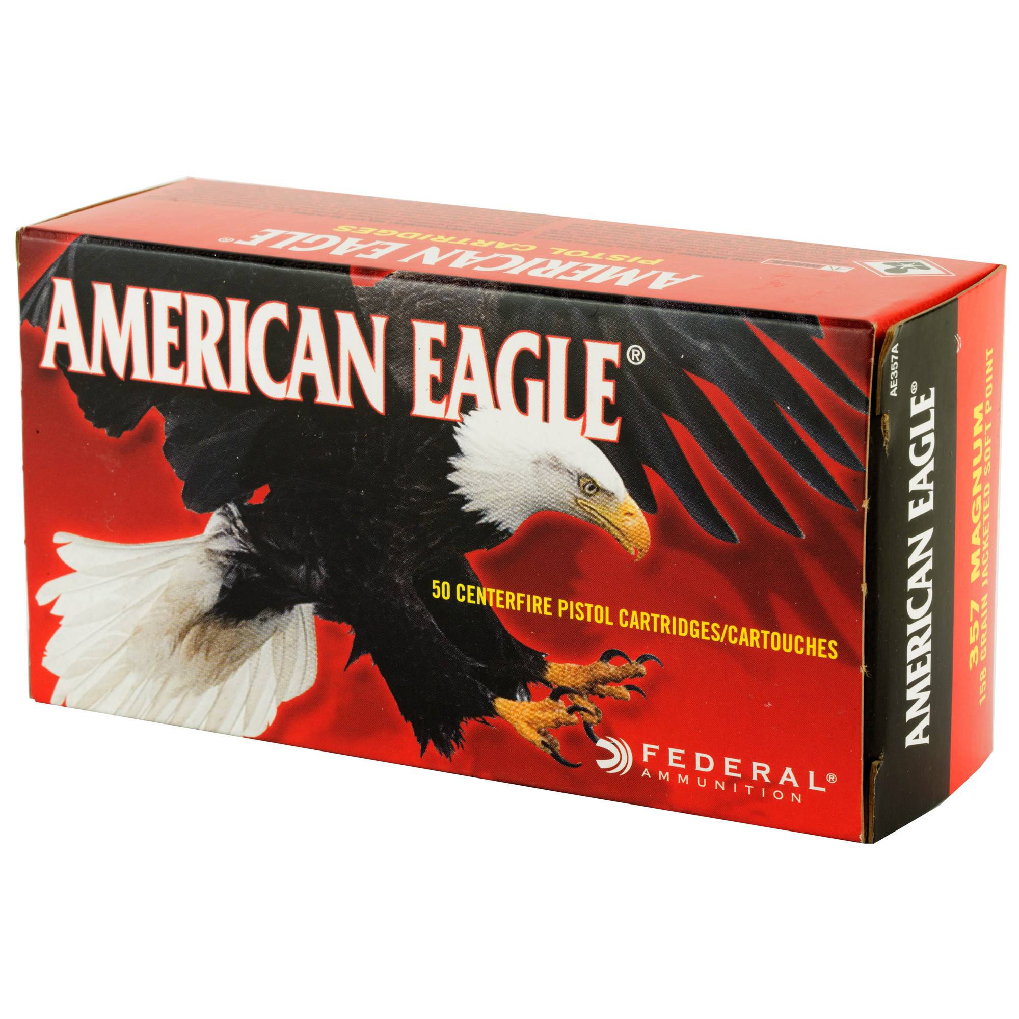 Federal American Eagle Ammunition 357 Magnum 158 Grain Jacketed Soft Point Box of 50