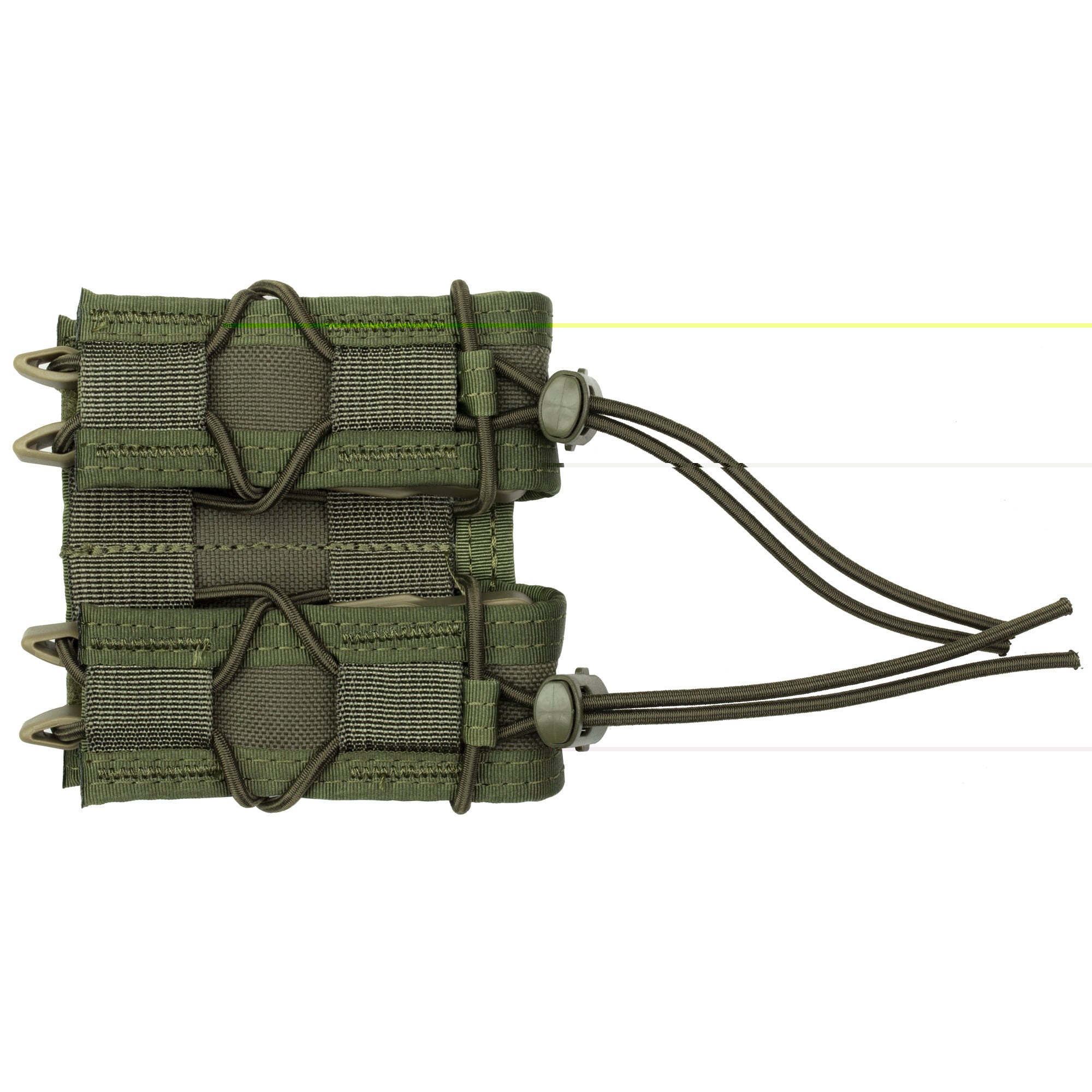 High Speed Gear 11PT02CB TACO Mag Pouch Double Coyote Brown Nylon MOLLE Belts 2" Wide Compatible w/ Pistol