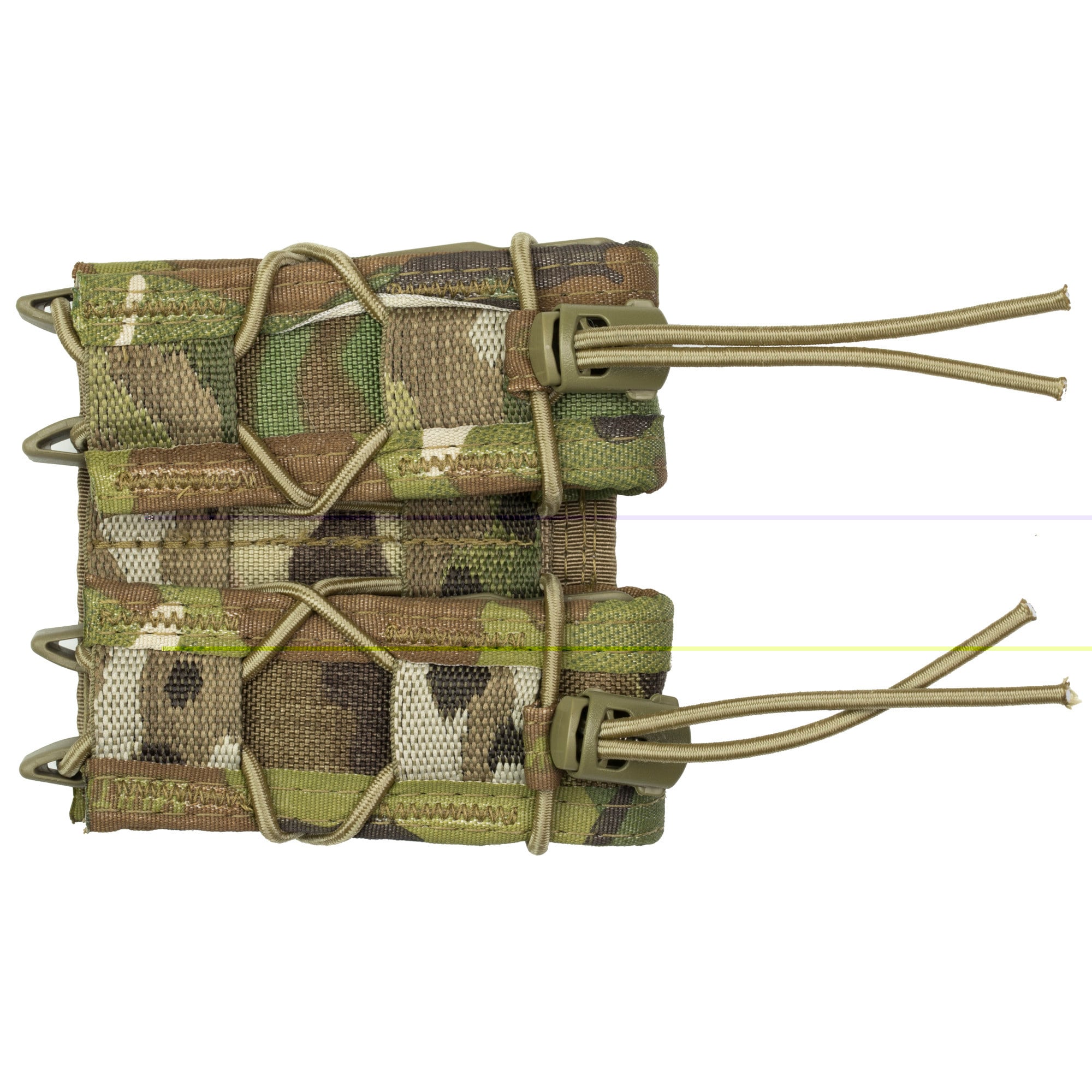 High Speed Gear 11PT02CB TACO Mag Pouch Double Coyote Brown Nylon MOLLE Belts 2" Wide Compatible w/ Pistol