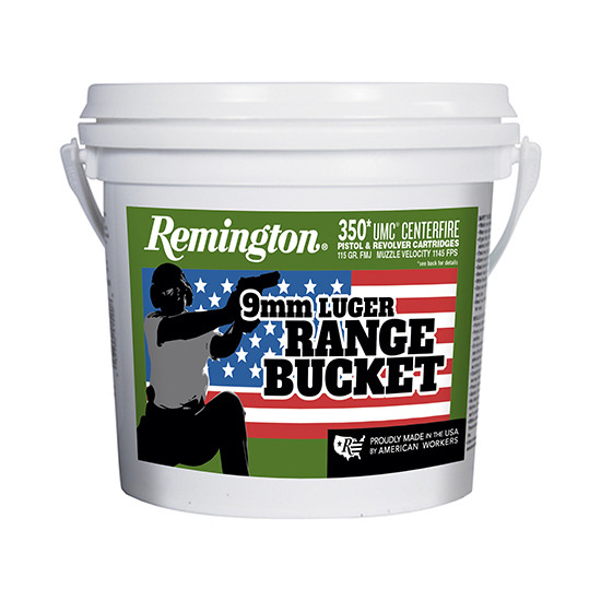 Remington UMC Ammunition 9mm Luger 115 Grain Full Metal Jacket Bucket of 350