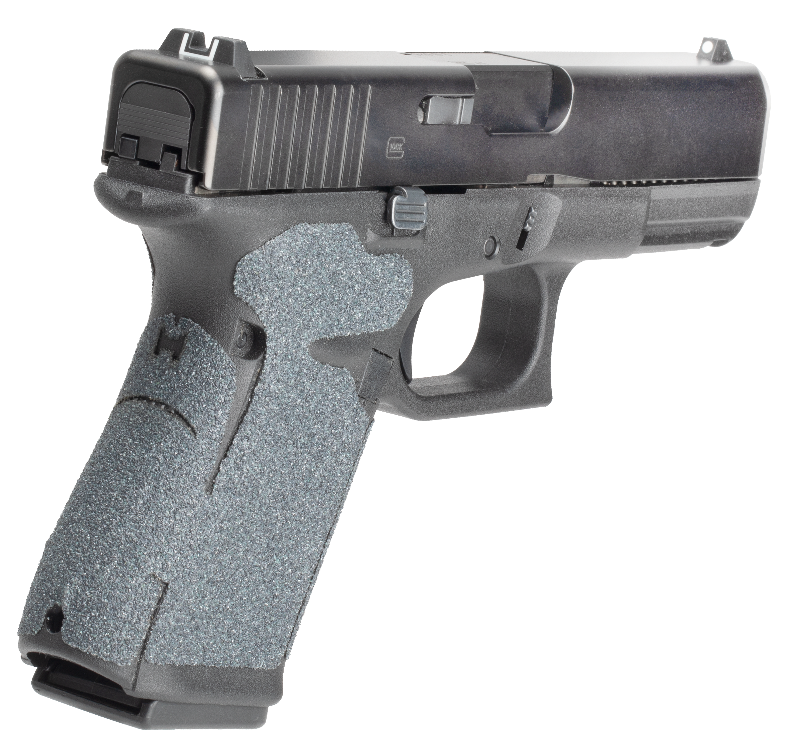 Hogue 17279 Wrapter Adhesive Grip made of Heavy Grit with Black Finish for Glock 19, 19 MOS & 44 Gen 5 (No Backstrap)