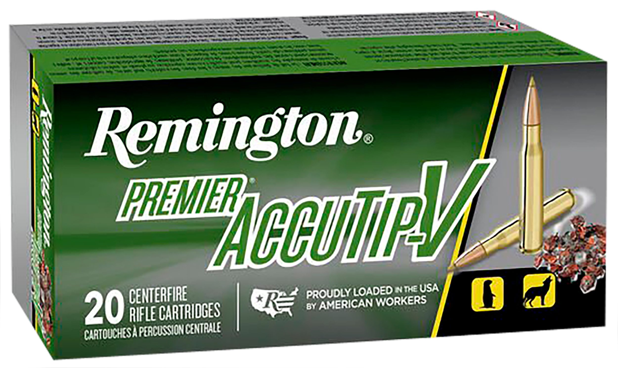 Remington Premier Varmint Ammunition 222 Remington 50 Grain AccuTip Boat Tail