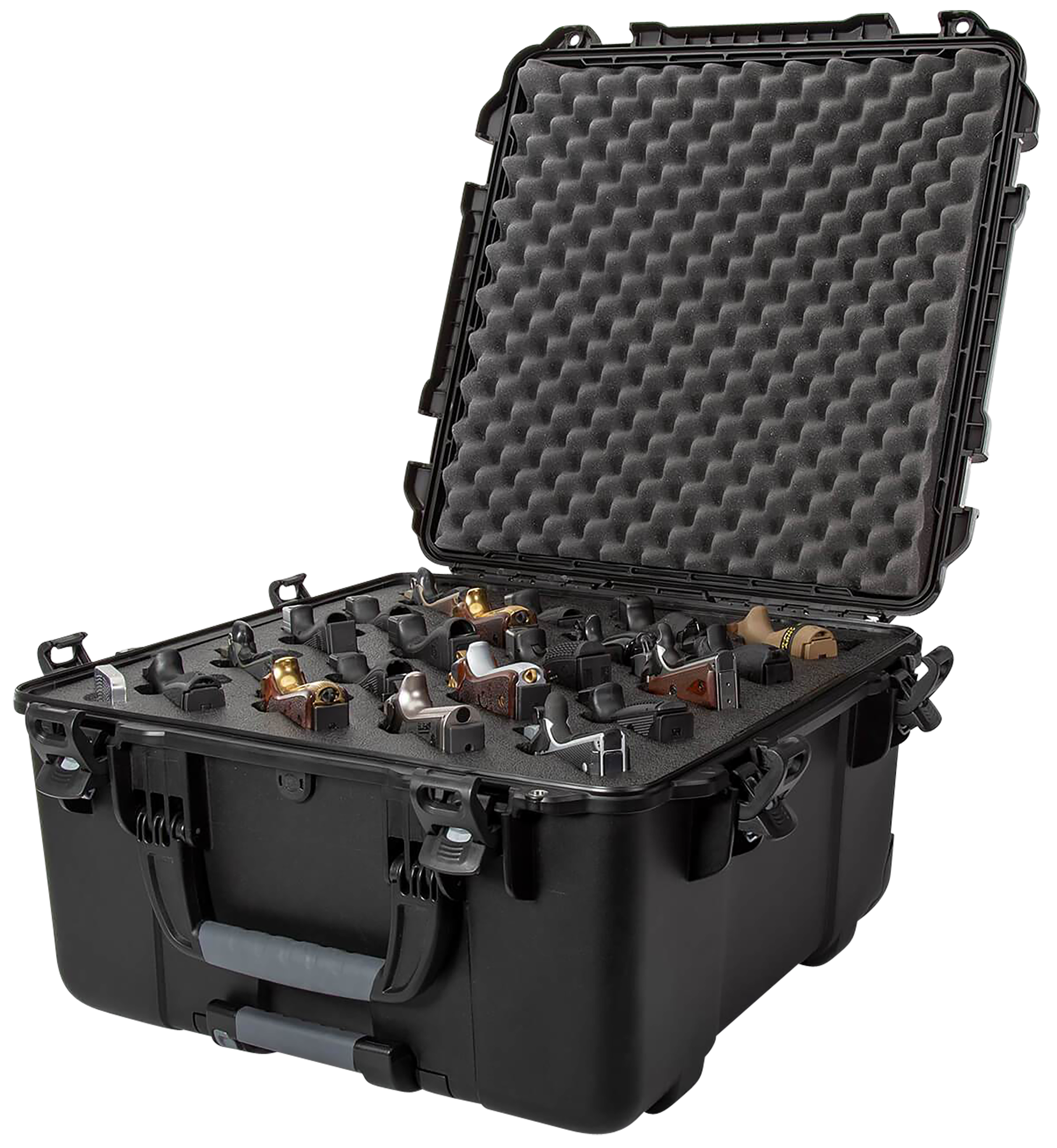 Nanuk 96820UP1 968 20 Up Gun Case Black Polymer with Closed-Cell Foam Padding Wheels & Handle 21.50" L  21.50" W  11.80" H Interior Dimensions