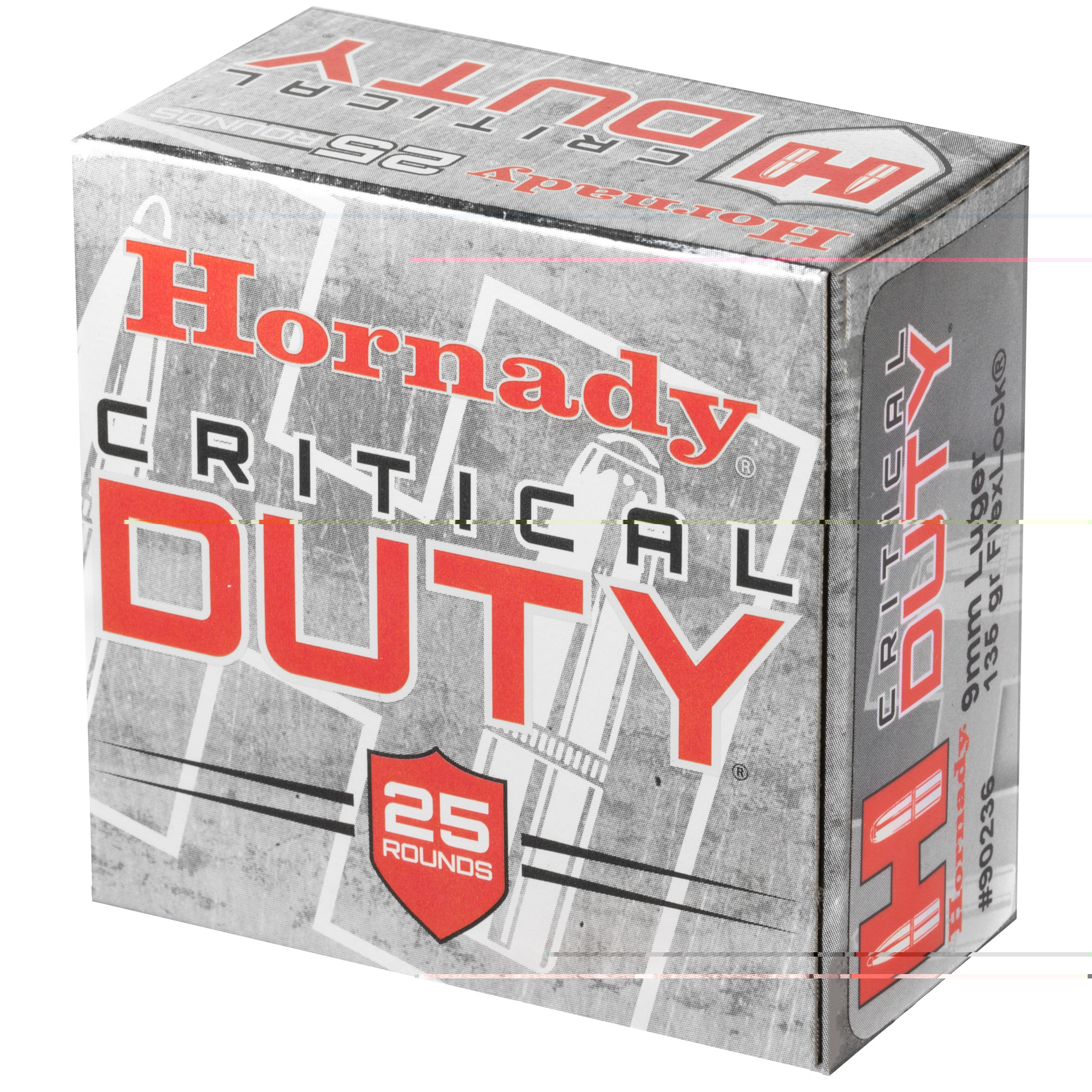 Hornady Critical Duty Ammunition 9mm Luger 135 Grain FlexLock Box of 25