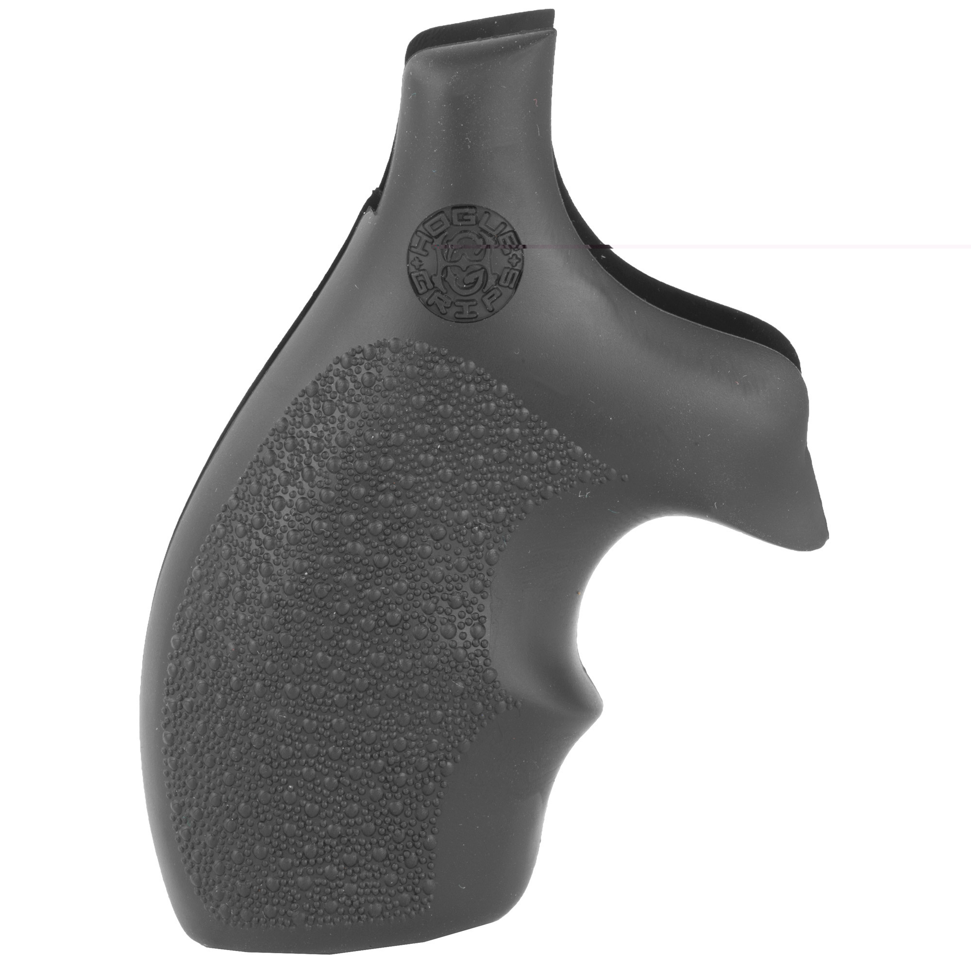 Hogue 61007 Rubber BantamCobblestone Pink Rubber with Finger Grooves for S&W J Frame with Round Butt