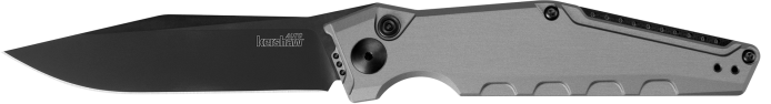 Kershaw 7900GRYBLK Launch 7 3.75" Folding Clip Point Drop Point Plain Black DLC CPM 154 SS Blade Gray Anodized Aluminum Handle Includes Pocket Clip