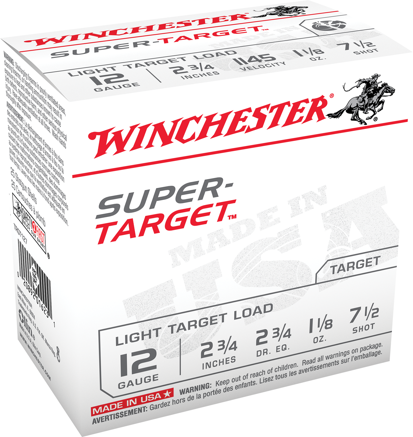 Winchester Ammo TRGT127 Super-Target Light Target 12 Gauge 2.75" 1 1/8 oz 1145 fps 7.5 Shot 25ea