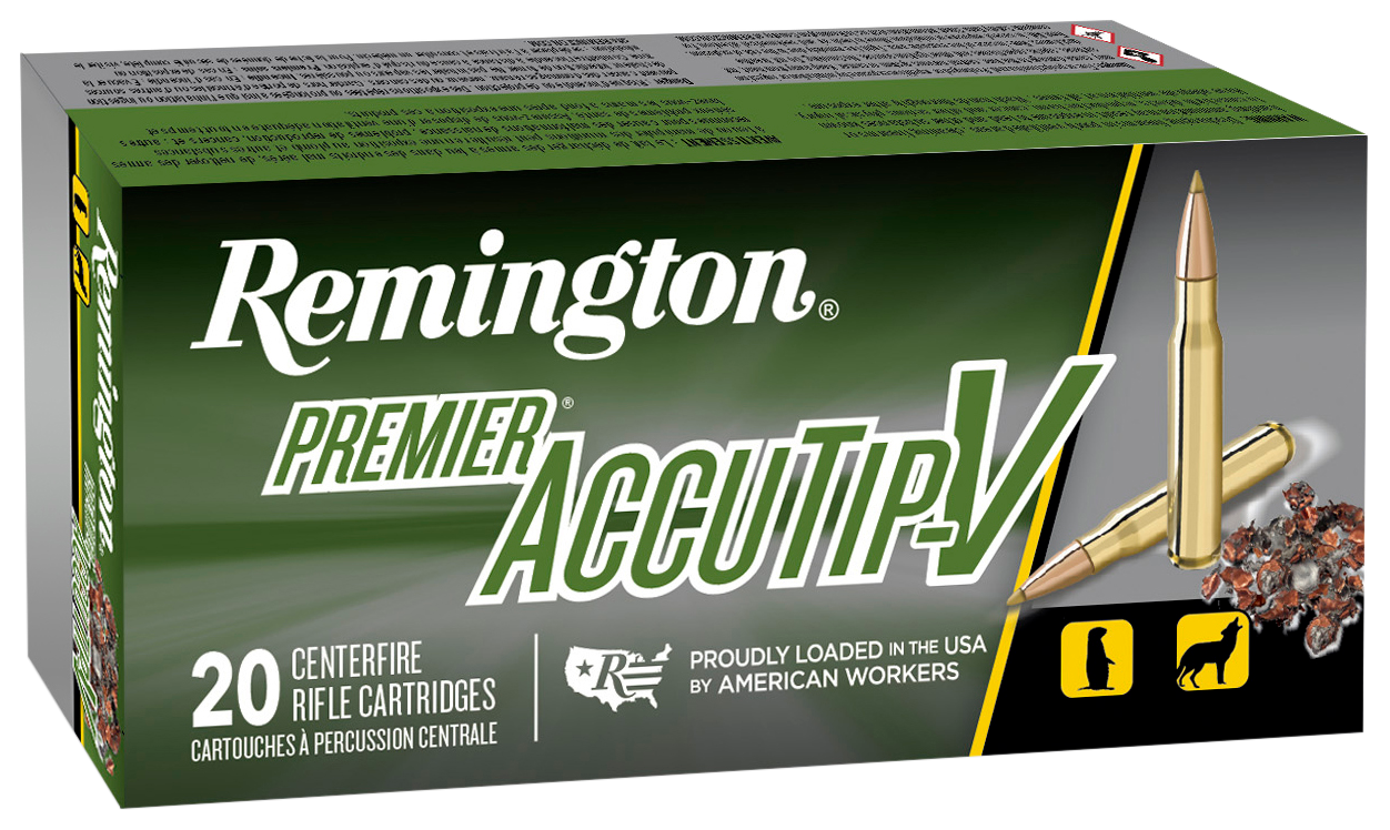 Remington Ammunition 21202 Premier Accutip-V 224 Valkyrie 60 gr AccuTip-V Boat-Tail (ATVBT) 20 Per Box/ 10 Cs