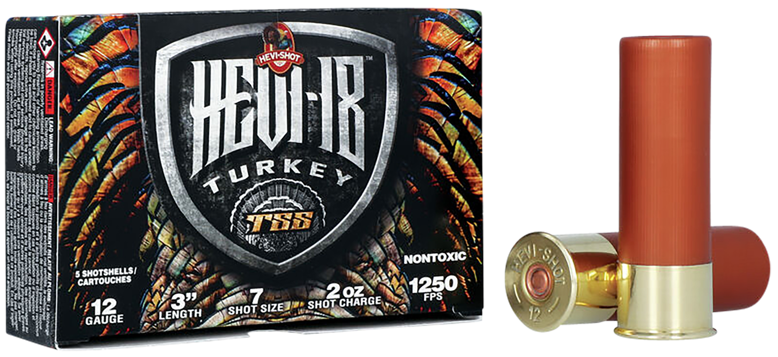 HEVI-Shot HS4007 HEVI-18 Turkey TSS 12 Gauge 3" 2 oz 1250 fps Tungsten 7 Shot 5 Bx/10 Cs