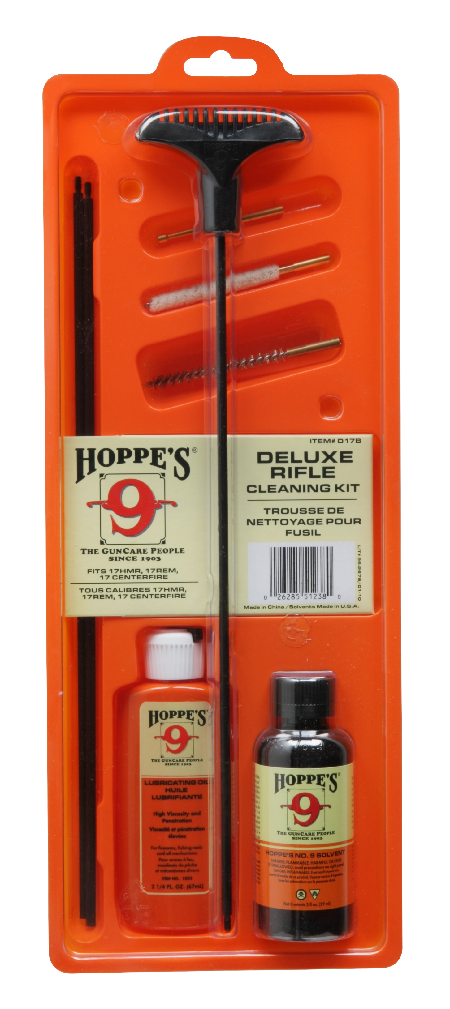 Hoppe's D17B Rifle Cleaning Kit 4mm / 17 Cal (Clam Pack)
